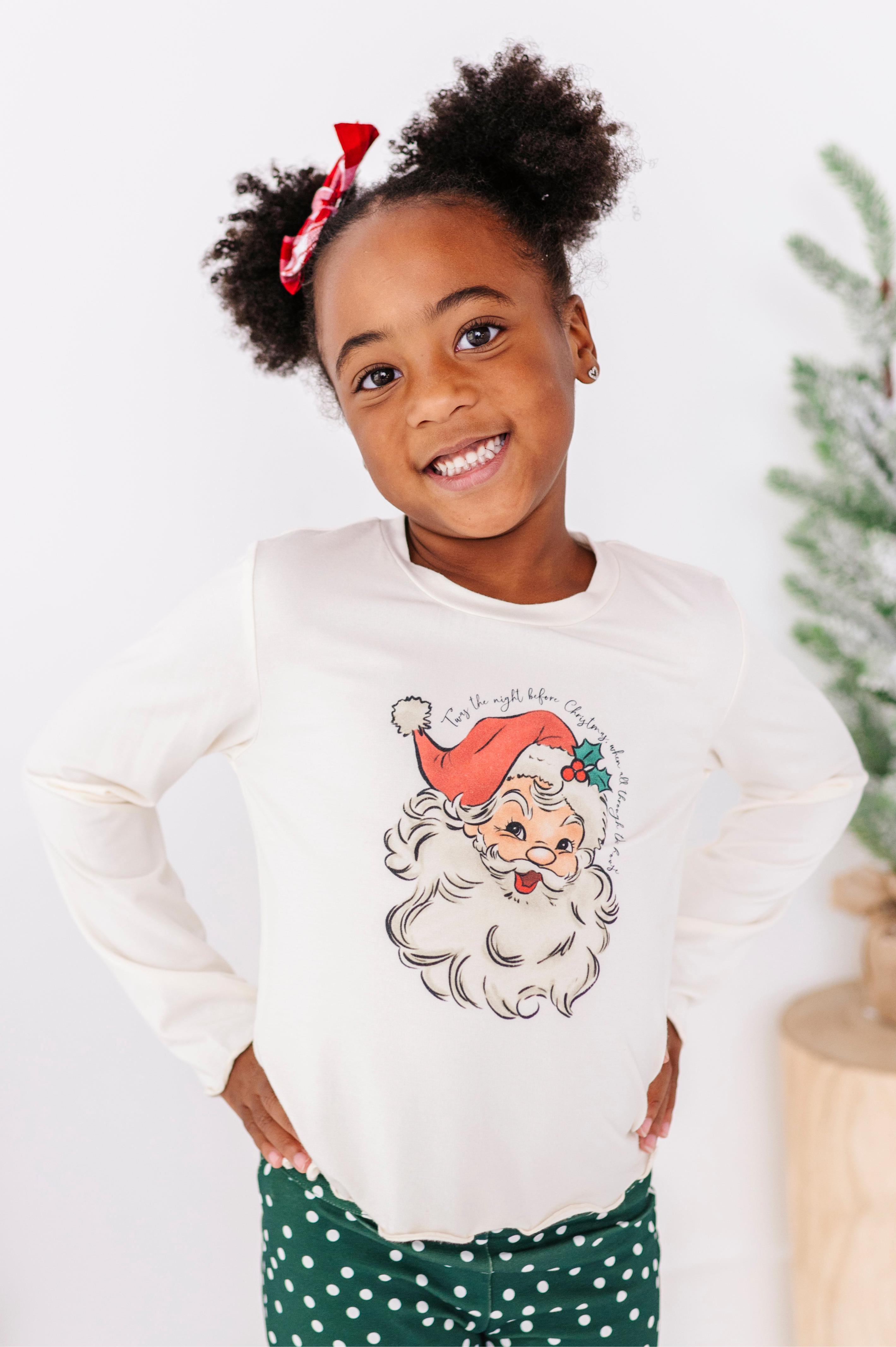 Jolly Santa Top| Bamboo Long Sleeve