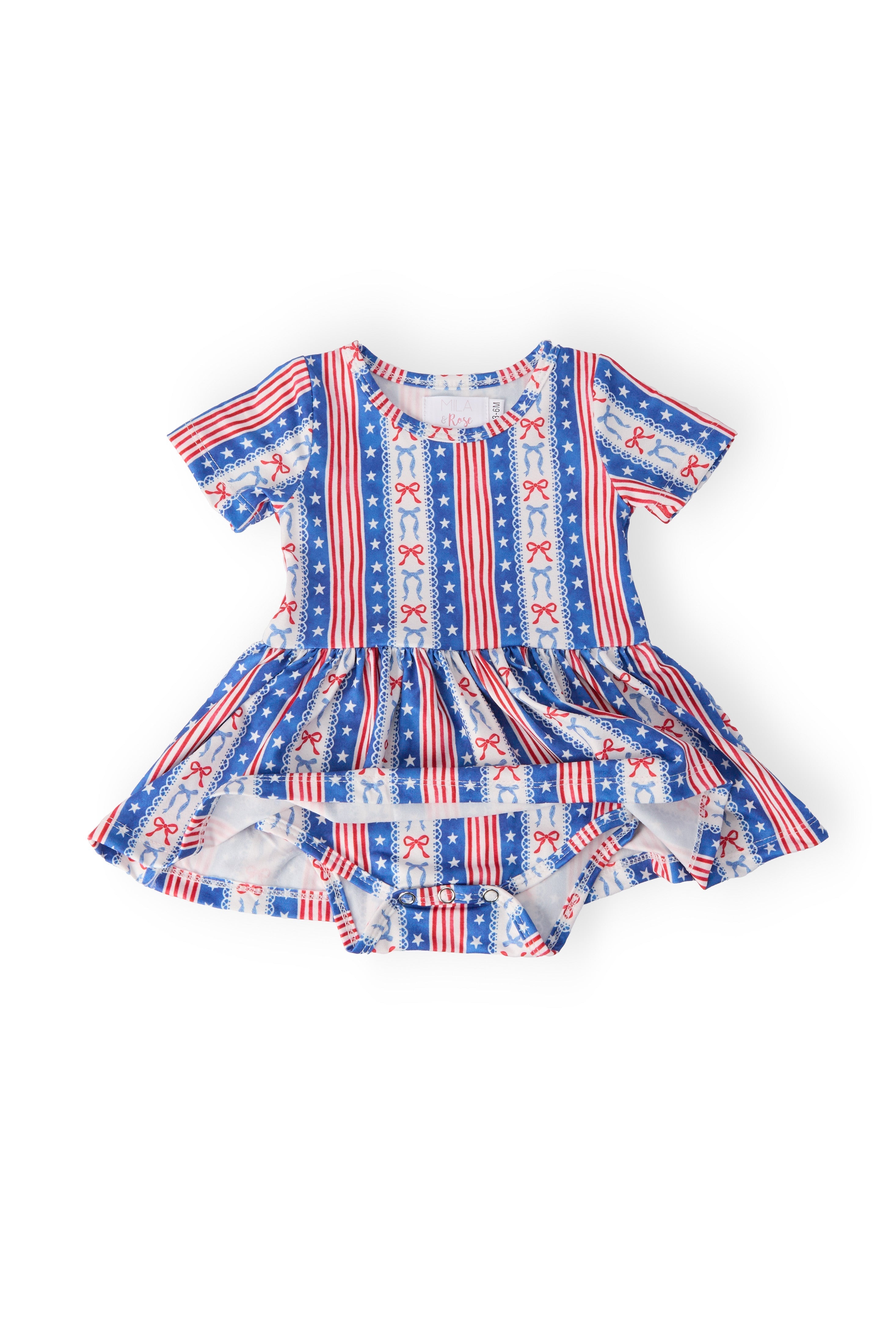 All-American Girl S/S Twirl Bodysuit - Bexa Boutique