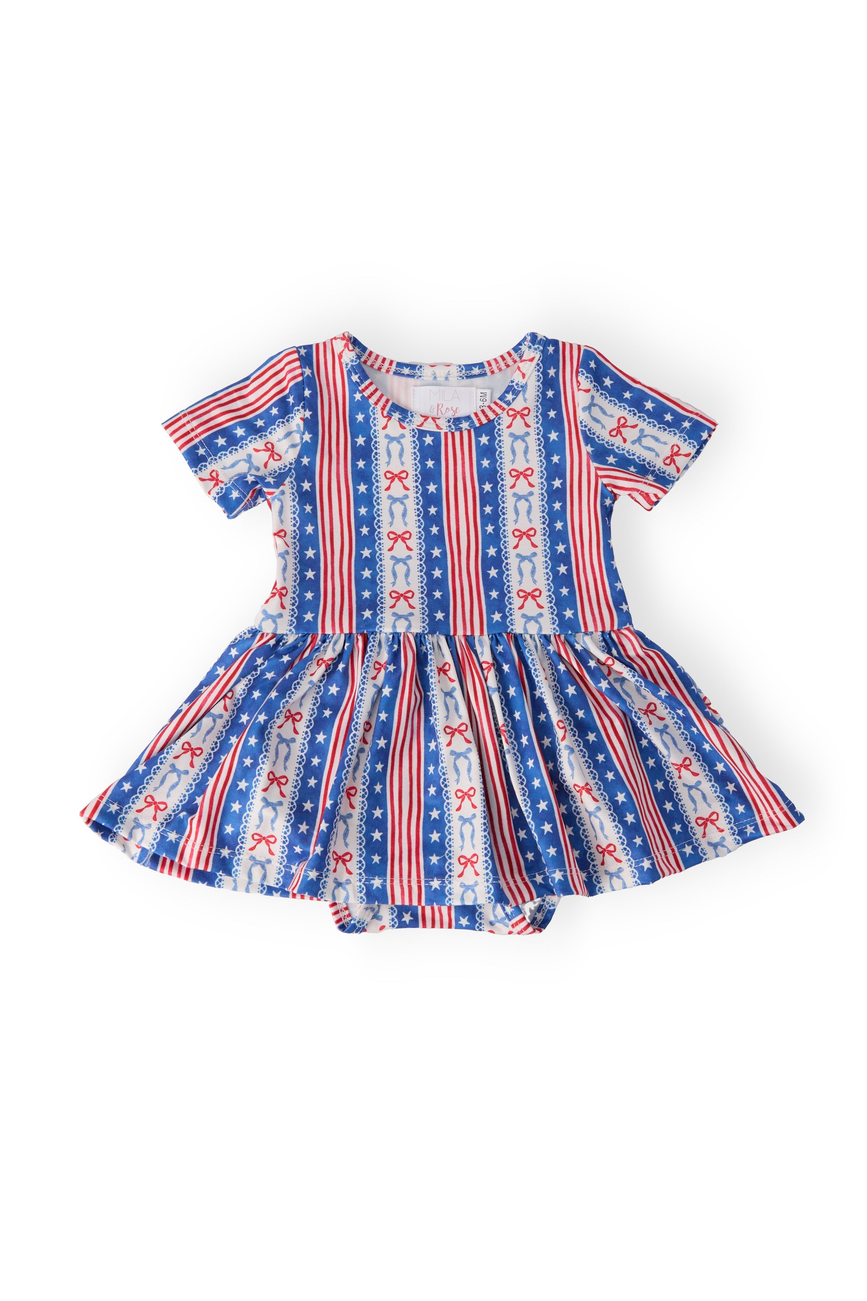 All-American Girl S/S Twirl Bodysuit - Bexa Boutique