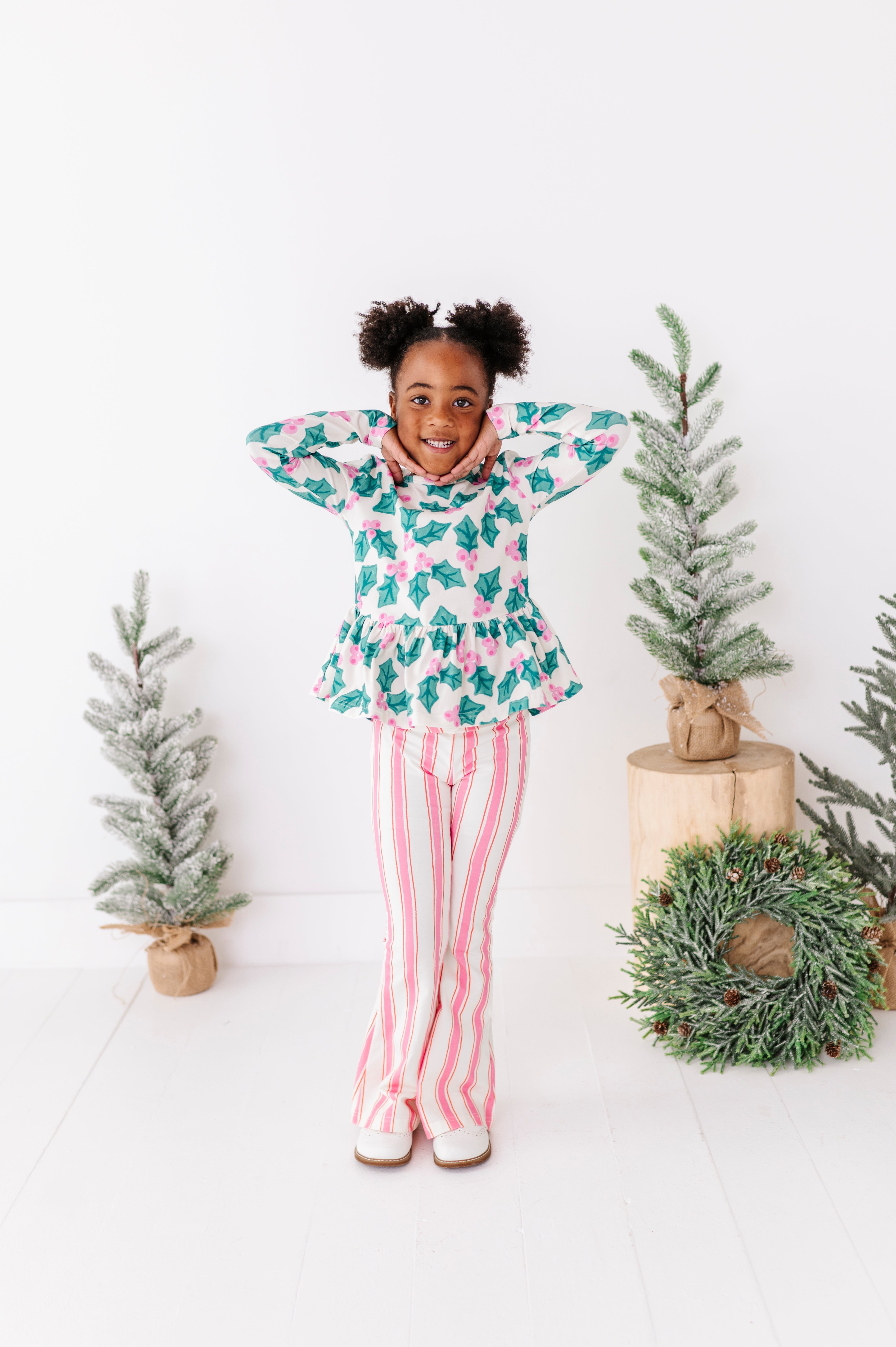 Pink Candy Cane Stripe Pants| FLARES