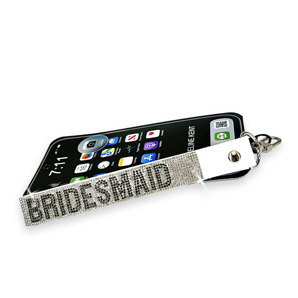 BRIDE Black Magic Diamond Phone Wrist Lanyard Cream - white - Bexa Boutique
