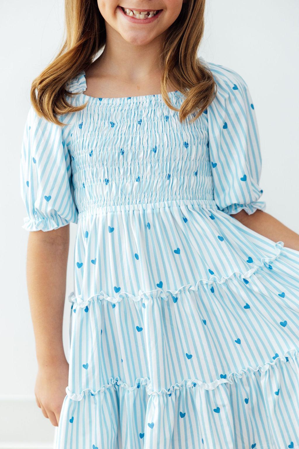 Blueberry Kisses Smocked Ruffle Dress - Bexa Boutique
