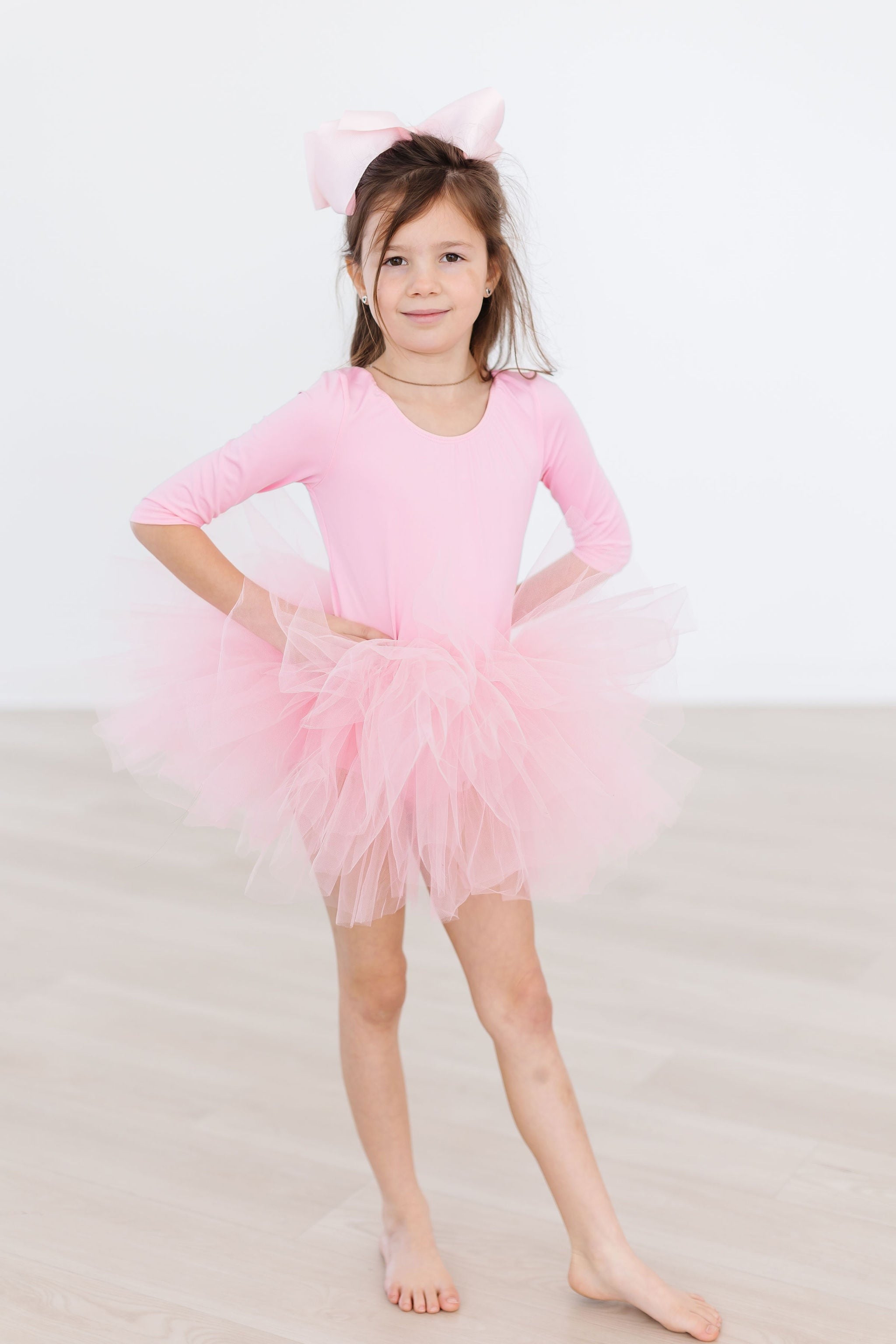 Bubblegum Pink 3/4 Tutu Leotard - Bexa Boutique