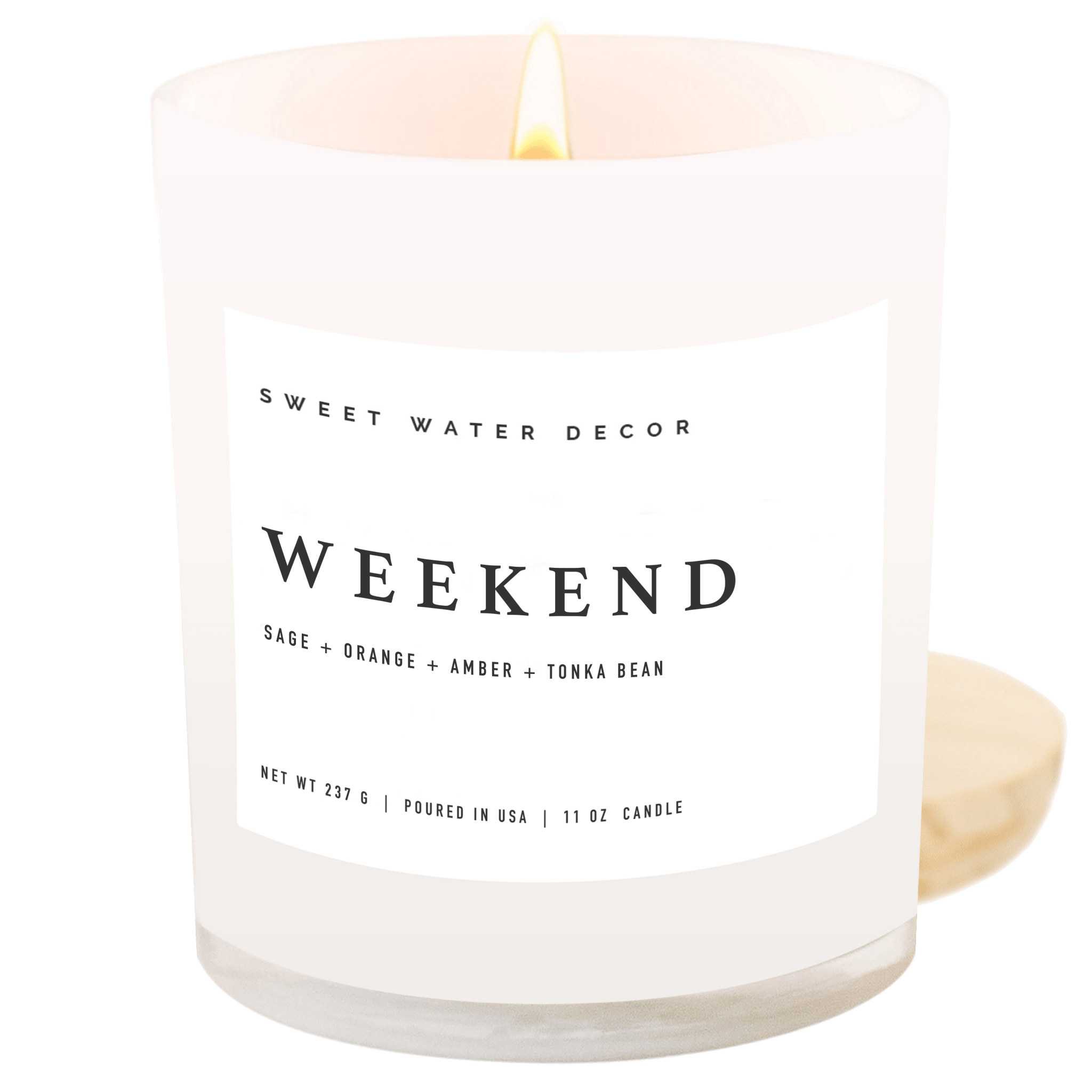 Weekend Soy Candle - White Jar - 11 oz - Bexa Boutique