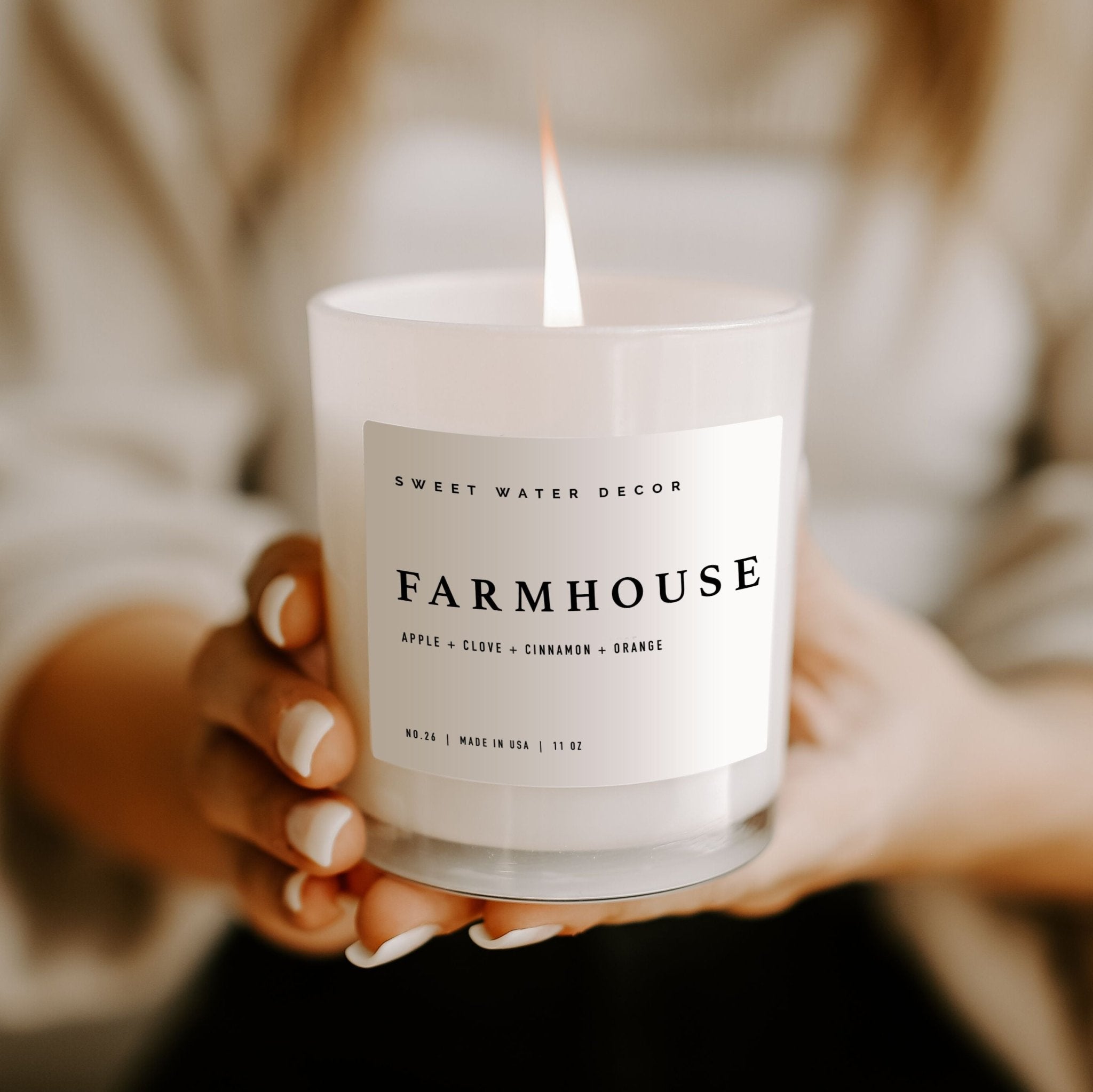 Farmhouse Soy Candle - White Jar - 11 oz - Bexa Boutique