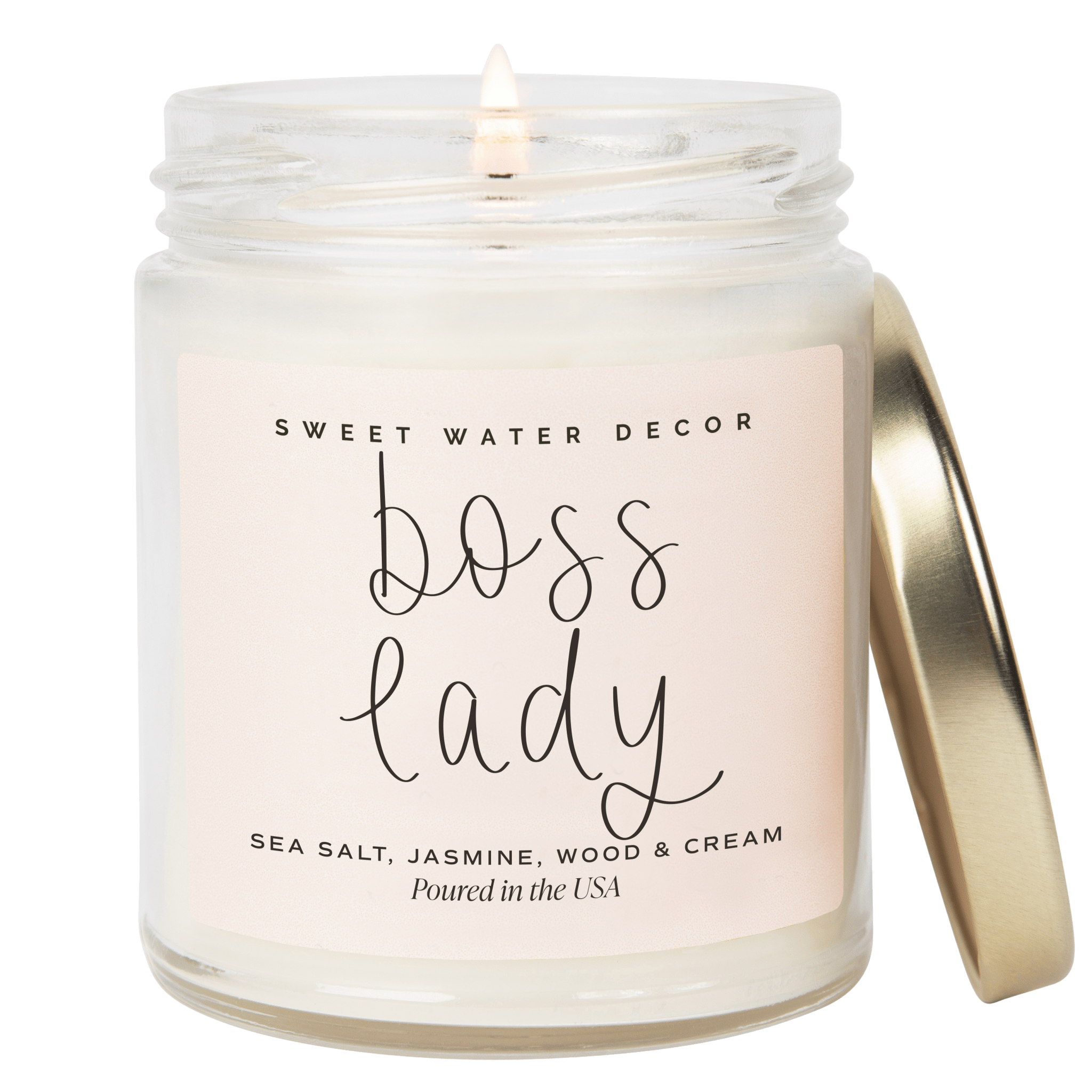 Boss Lady Soy Candle - Clear Jar - 9 oz (Spa Day) - Bexa Boutique