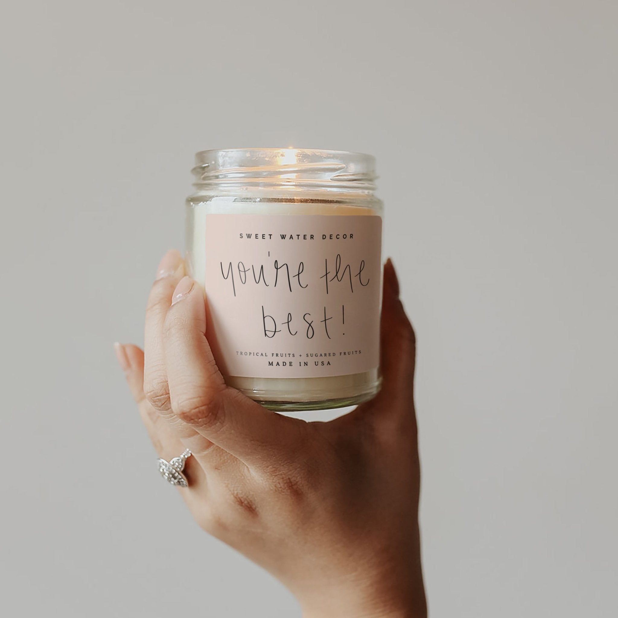 You're The Best! Soy Candle - Clear Jar - 9 oz (Island Air) - Bexa Boutique