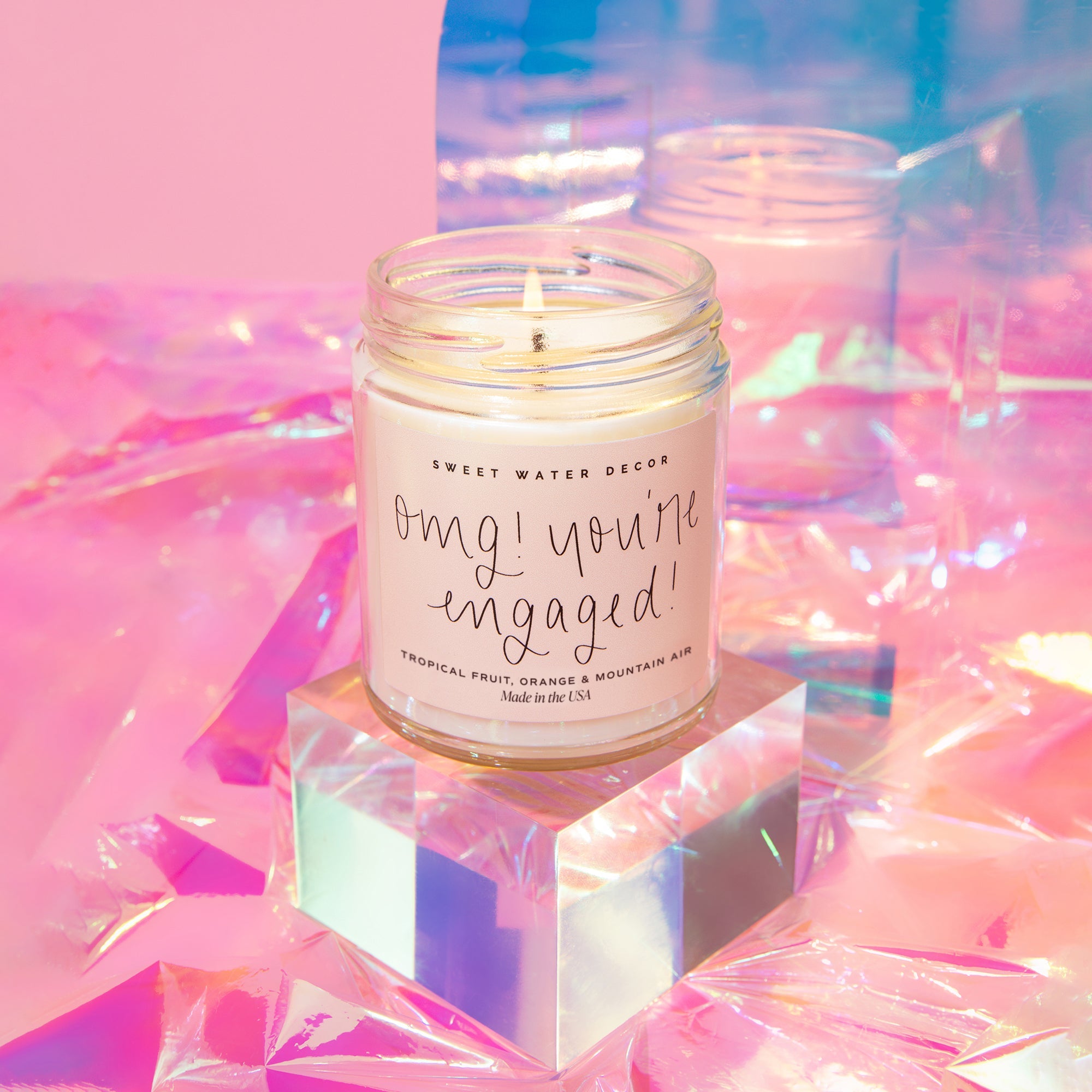 OMG! You're Engaged! Soy Candle - Clear Jar - 9 oz - Bexa Boutique