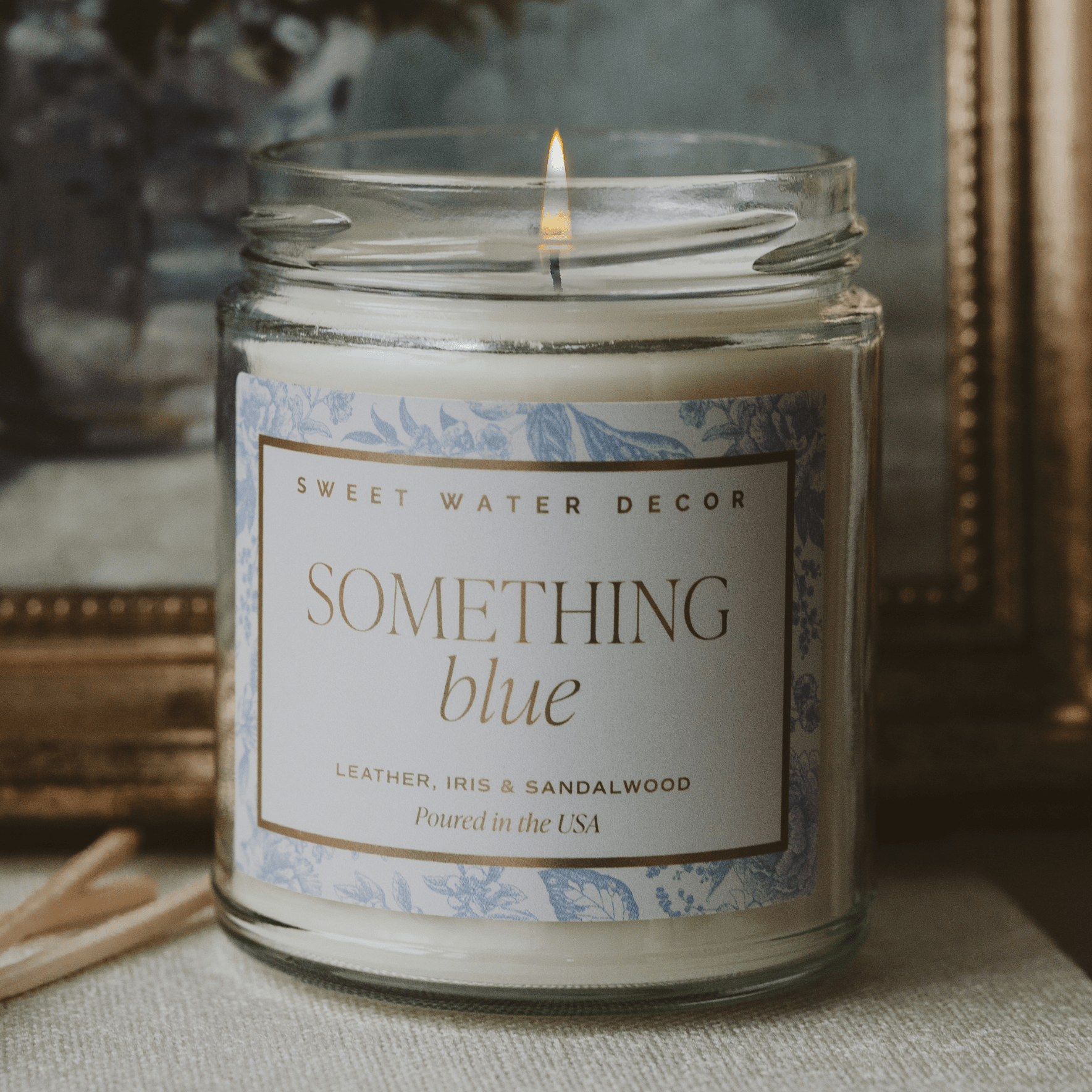 Something Blue Soy Candle - Clear Jar - 9 oz (Luxury Getaway) - Bexa Boutique