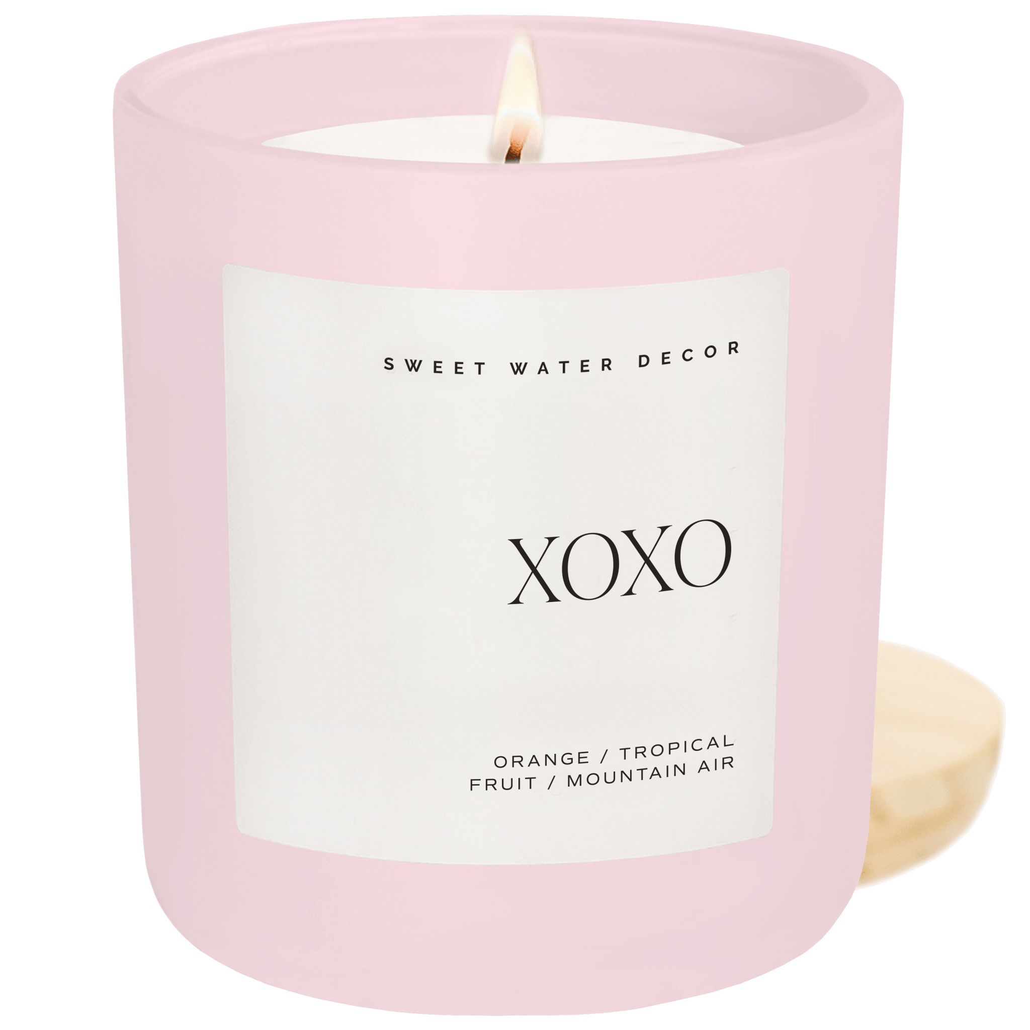 XOXO Soy Candle - Pink Matte Jar - 15 oz (Island Air) - Bexa Boutique