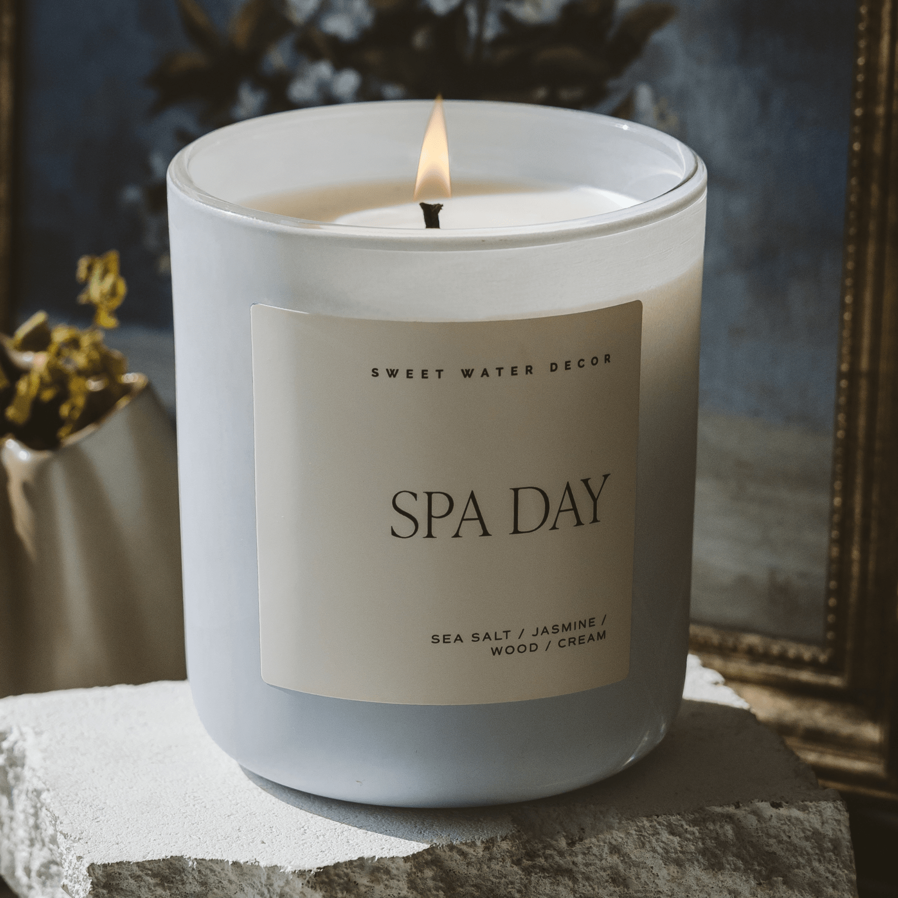 Spa Day Soy Candle - Blue Matte Jar - 15 oz - Bexa Boutique