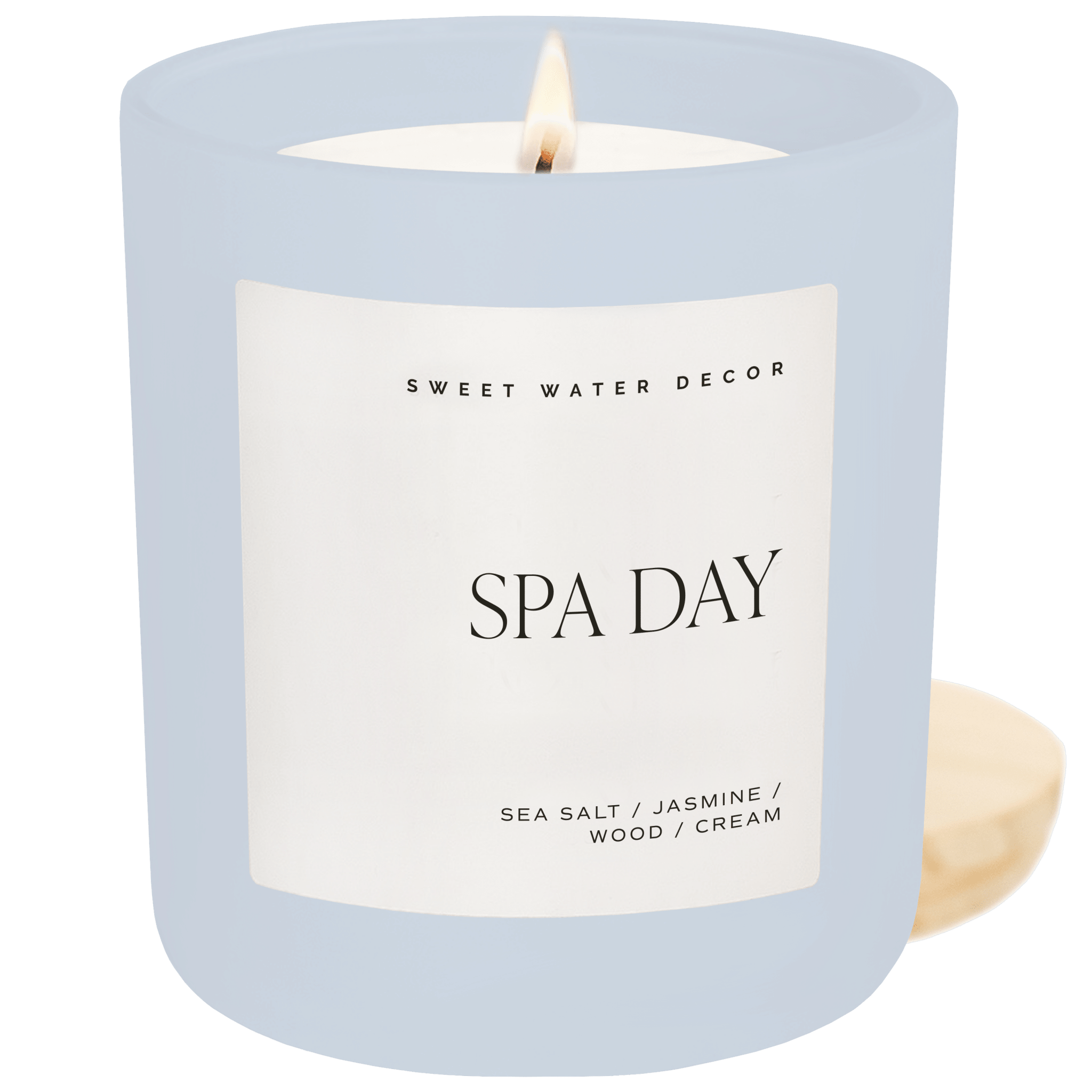 Spa Day Soy Candle - Blue Matte Jar - 15 oz - Bexa Boutique