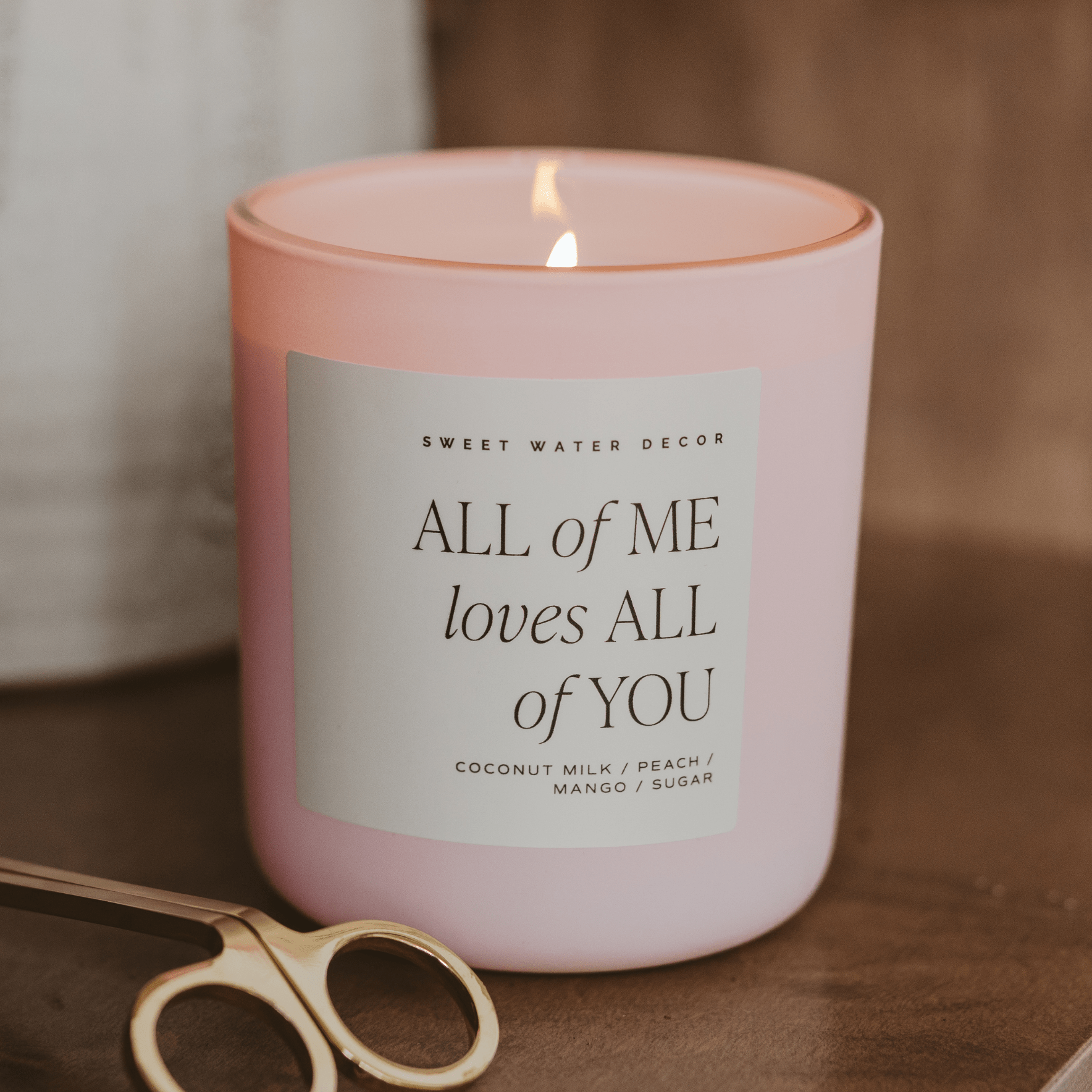 All of Me Loves All of You Soy Candle - Pink Matte Jar - 15 oz - Bexa Boutique