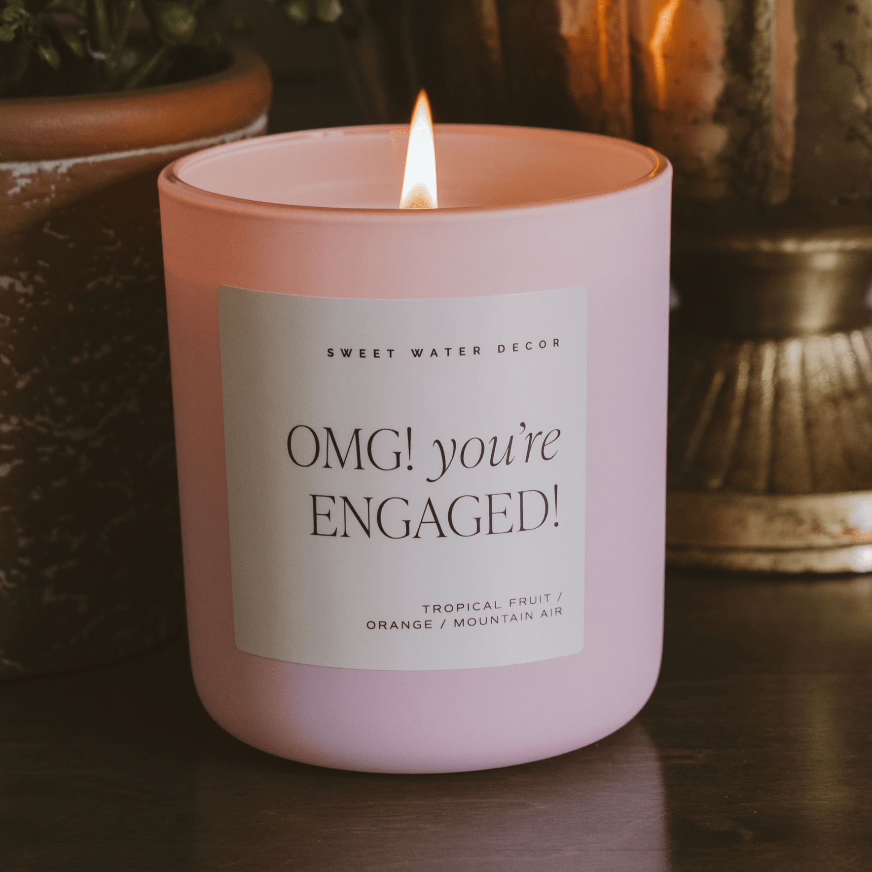 Omg! You're Engaged! Soy Candle - Pink Matte Jar - 15 oz - Bexa Boutique