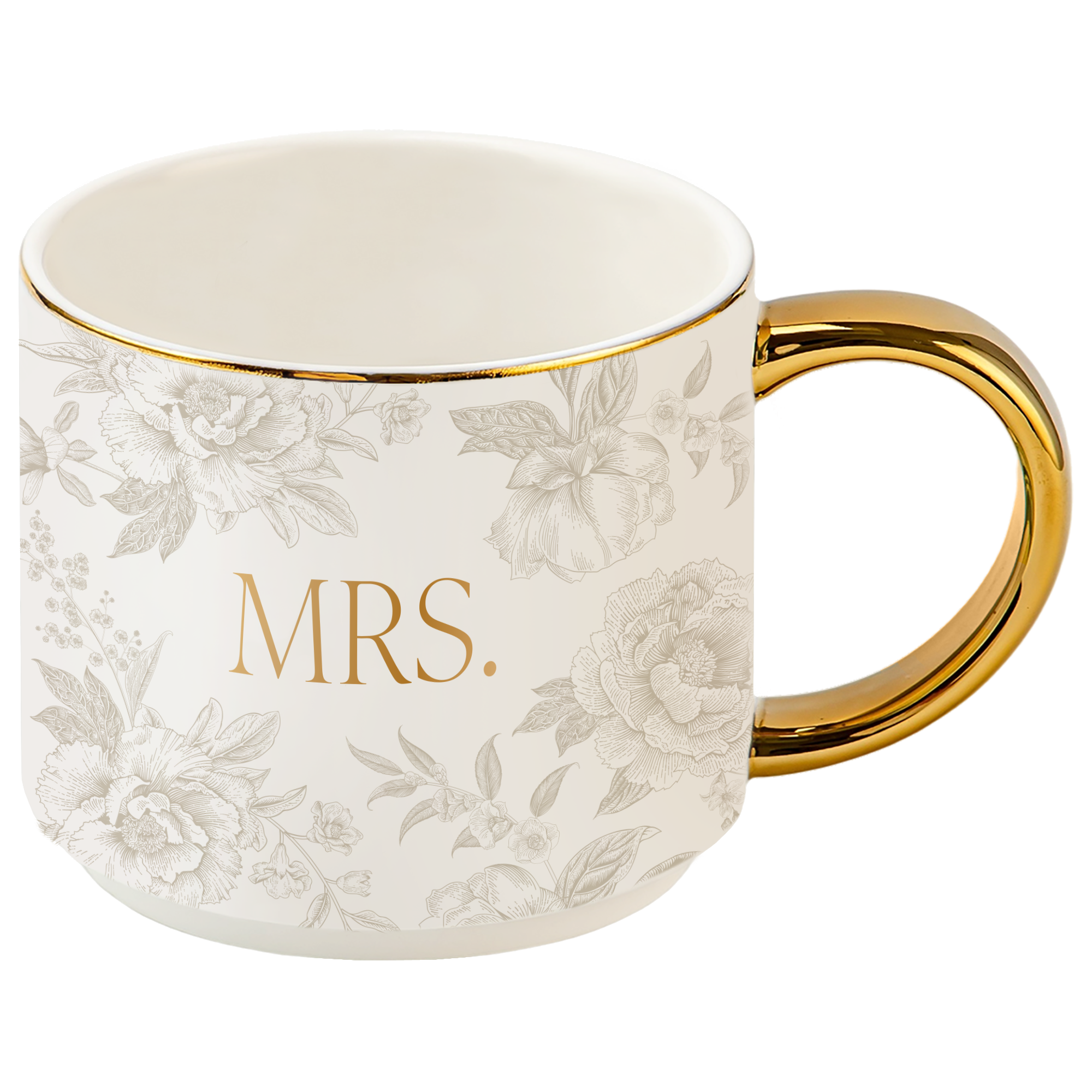 Mrs 14 oz Gold Handle Coffee Mug - Bexa Boutique