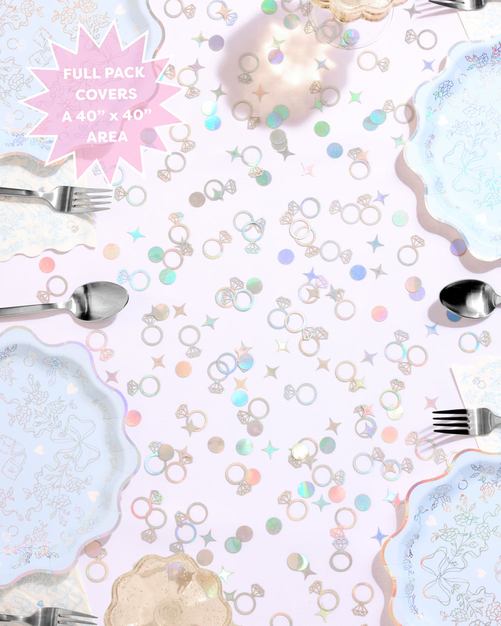 Engaged Era Confetti - 200 pc iridescent foil confetti - Bexa Boutique
