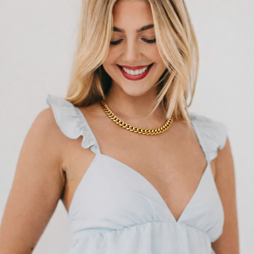 Carson Cuban Chain Necklace - WATERPROOF - Bexa Boutique