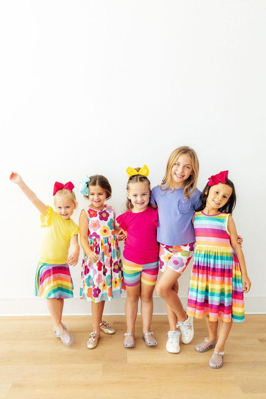 Cheerful Stripes Tank Twirl Dress - Bexa Boutique