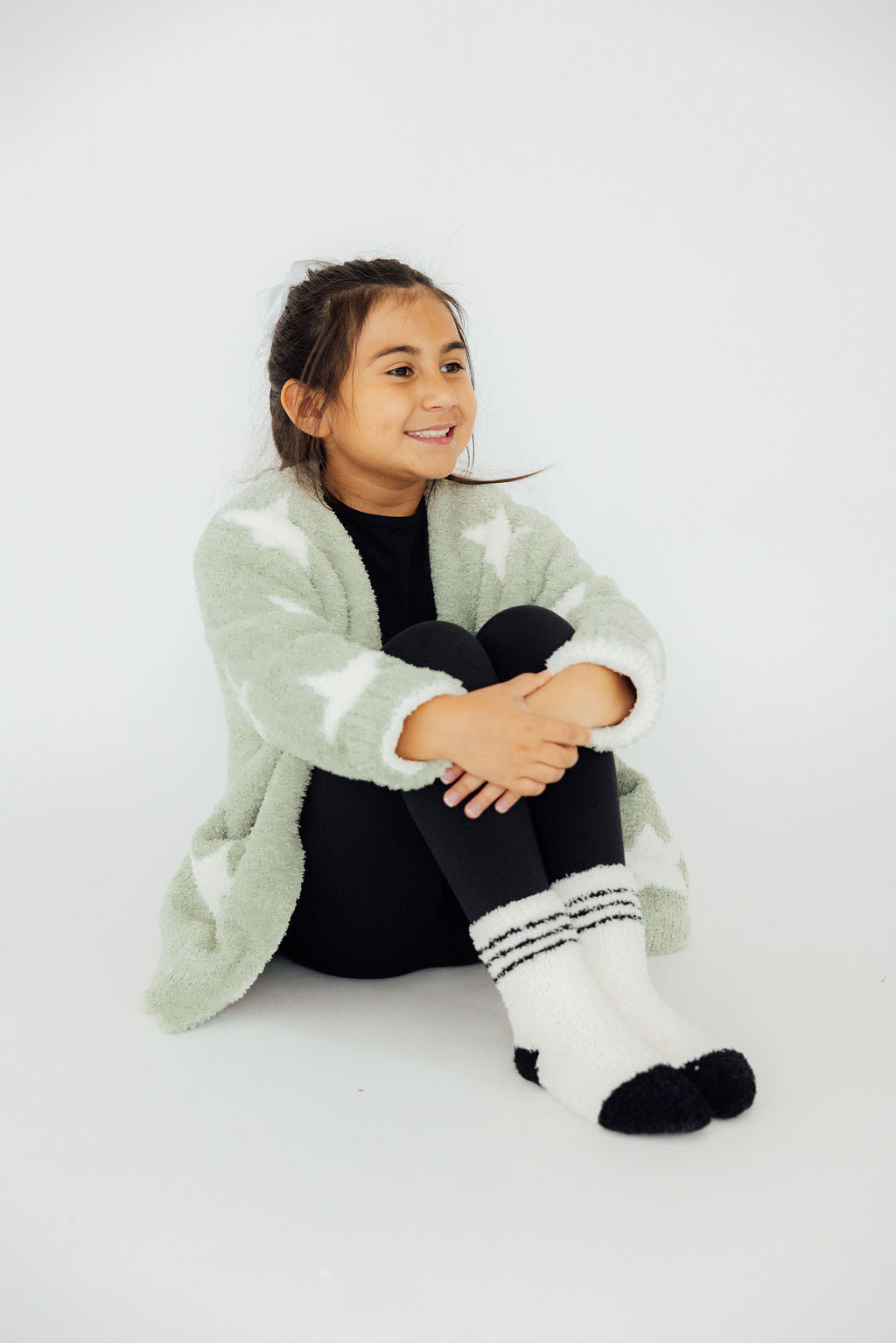 Coconut/Black Sporty Cozy Socks - Bexa Boutique