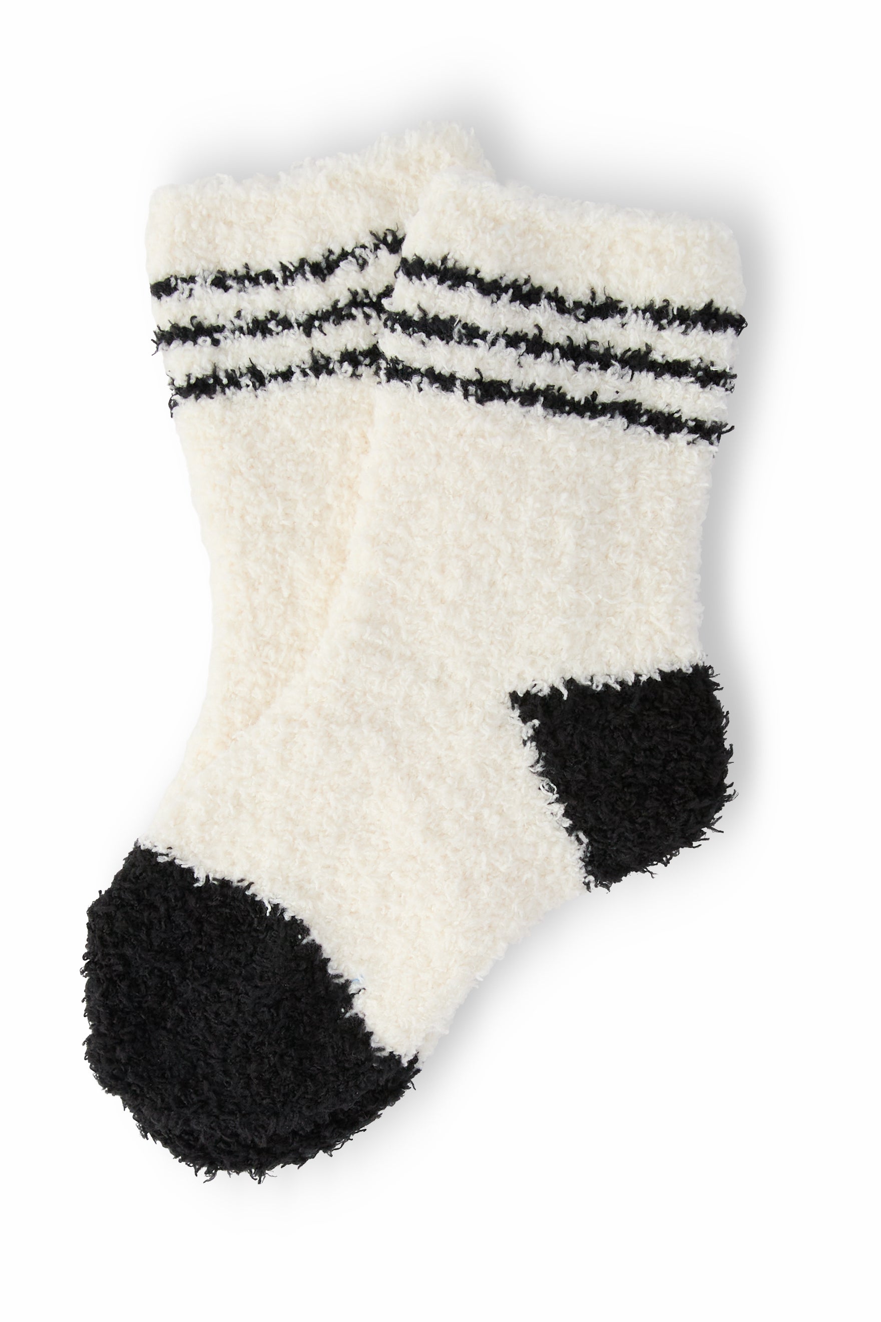 Coconut/Black Sporty Cozy Socks - Bexa Boutique