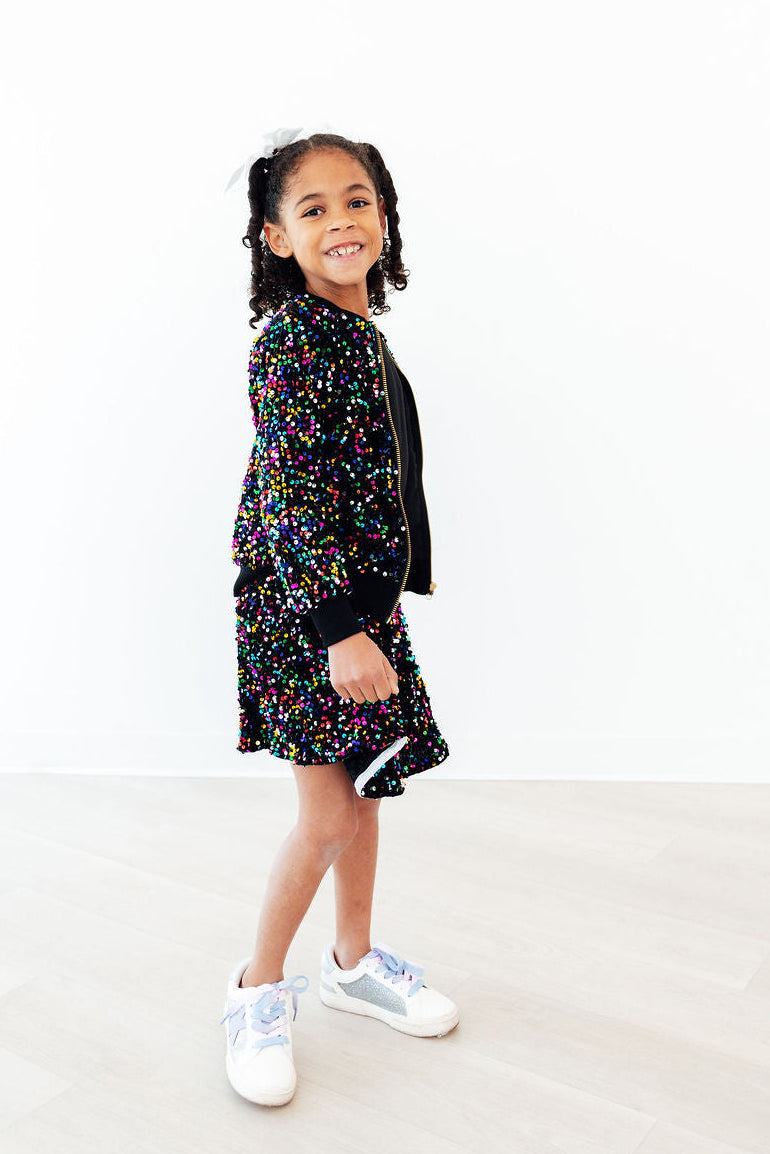 Confetti Velvet Sequin Jacket - Bexa Boutique