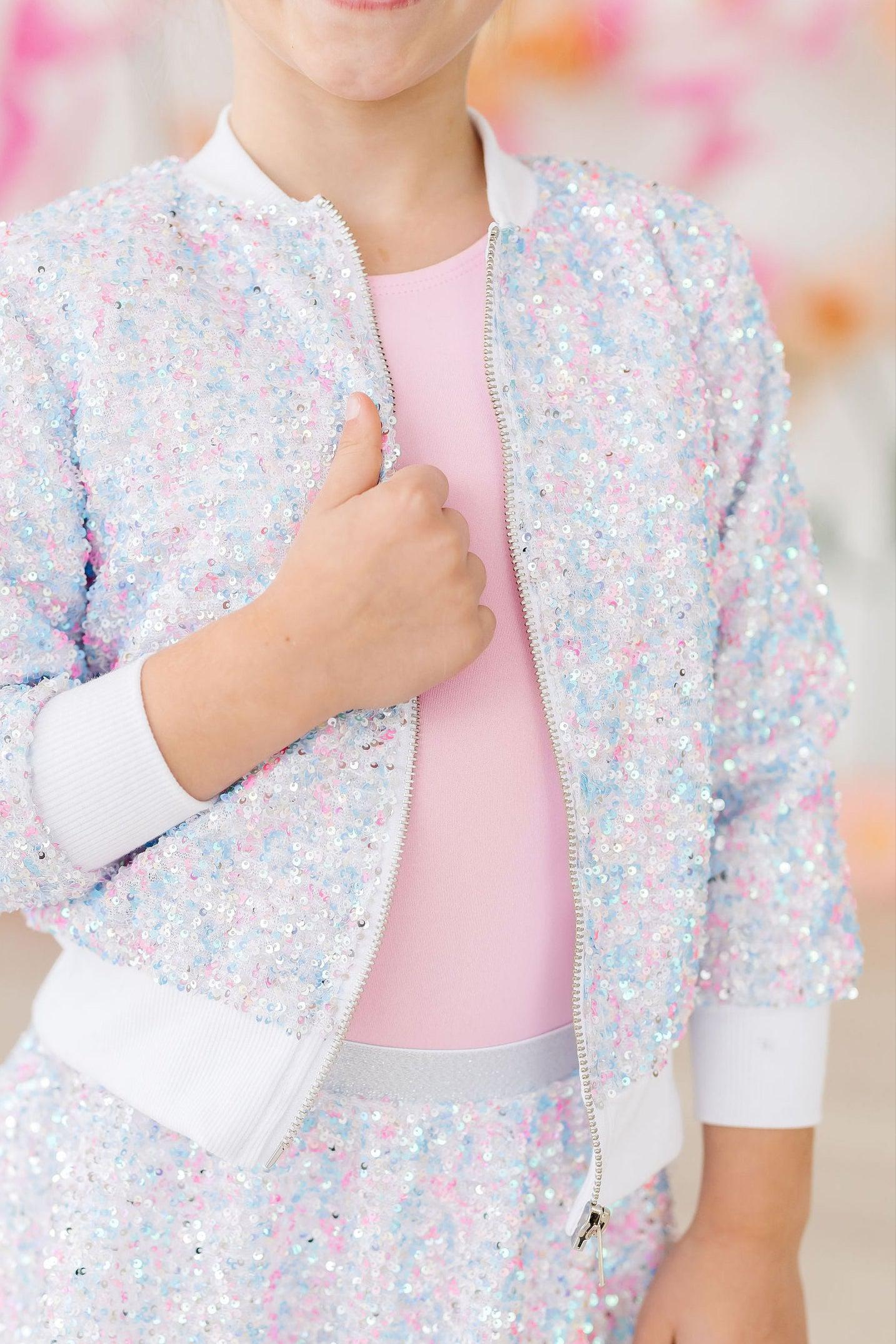 Cotton Candy Sequin Jacket - Bexa Boutique