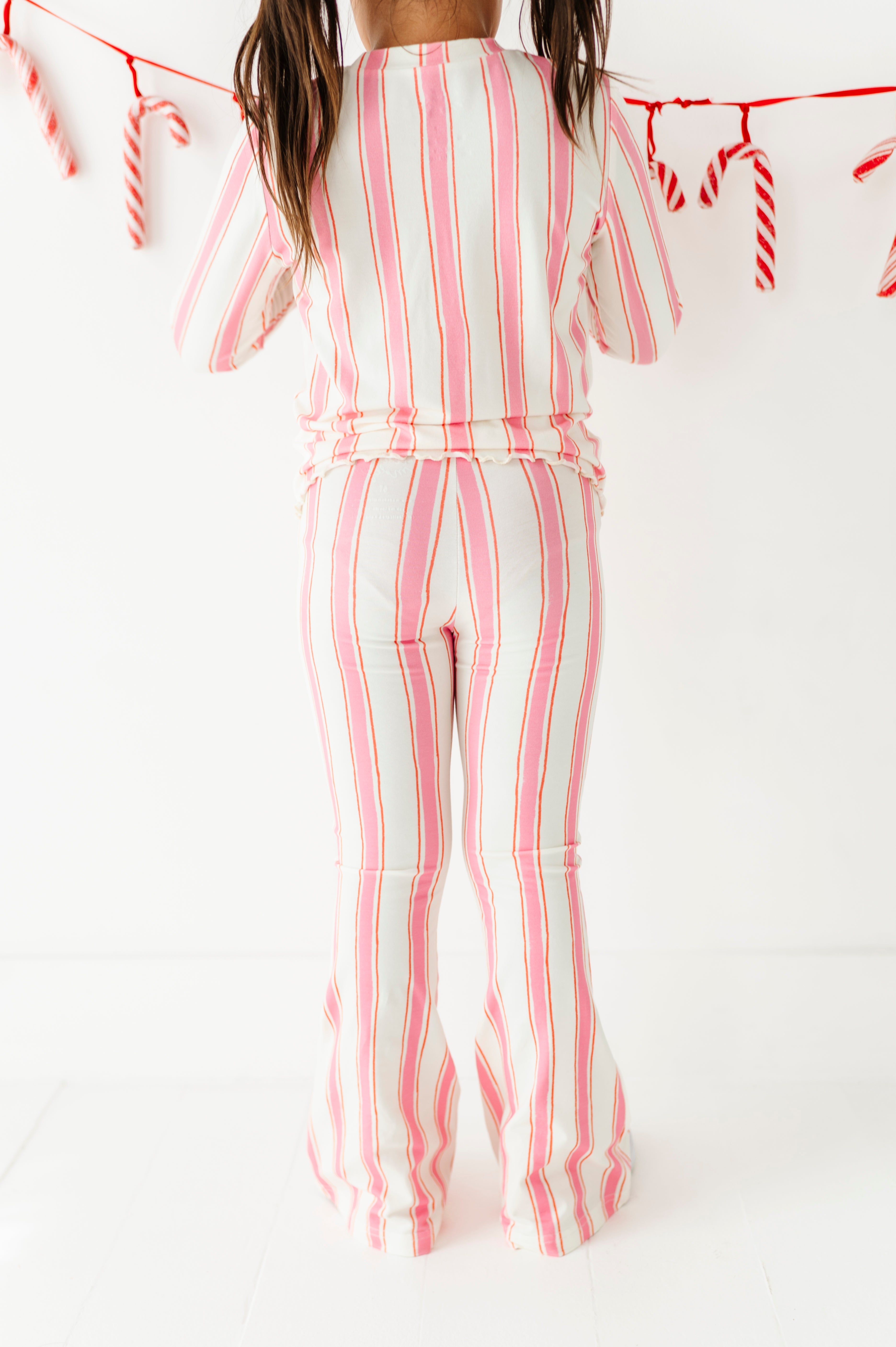 Pink Candy Cane Stripe Pants| FLARES