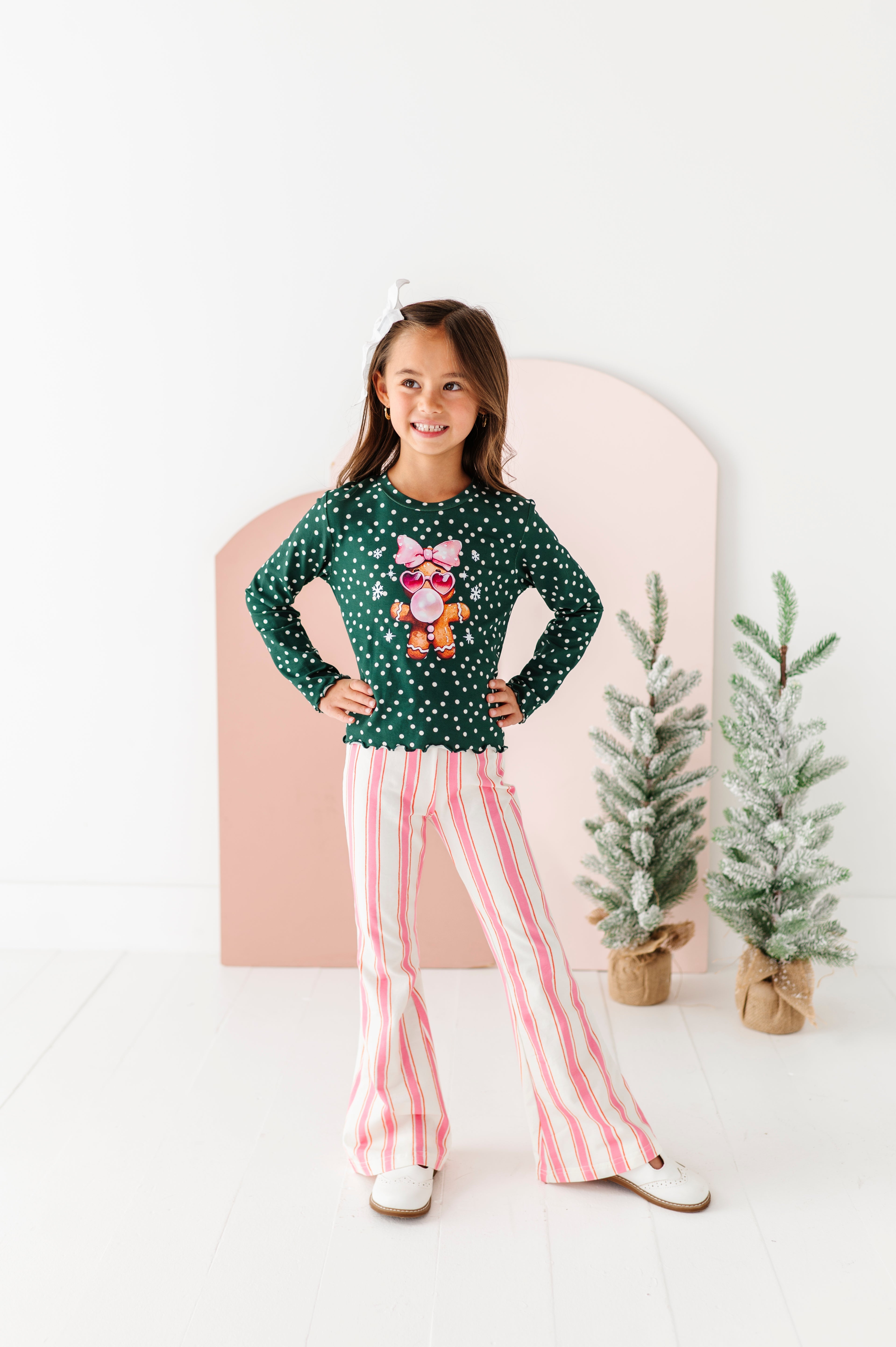 Pink Candy Cane Stripe Pants| FLARES