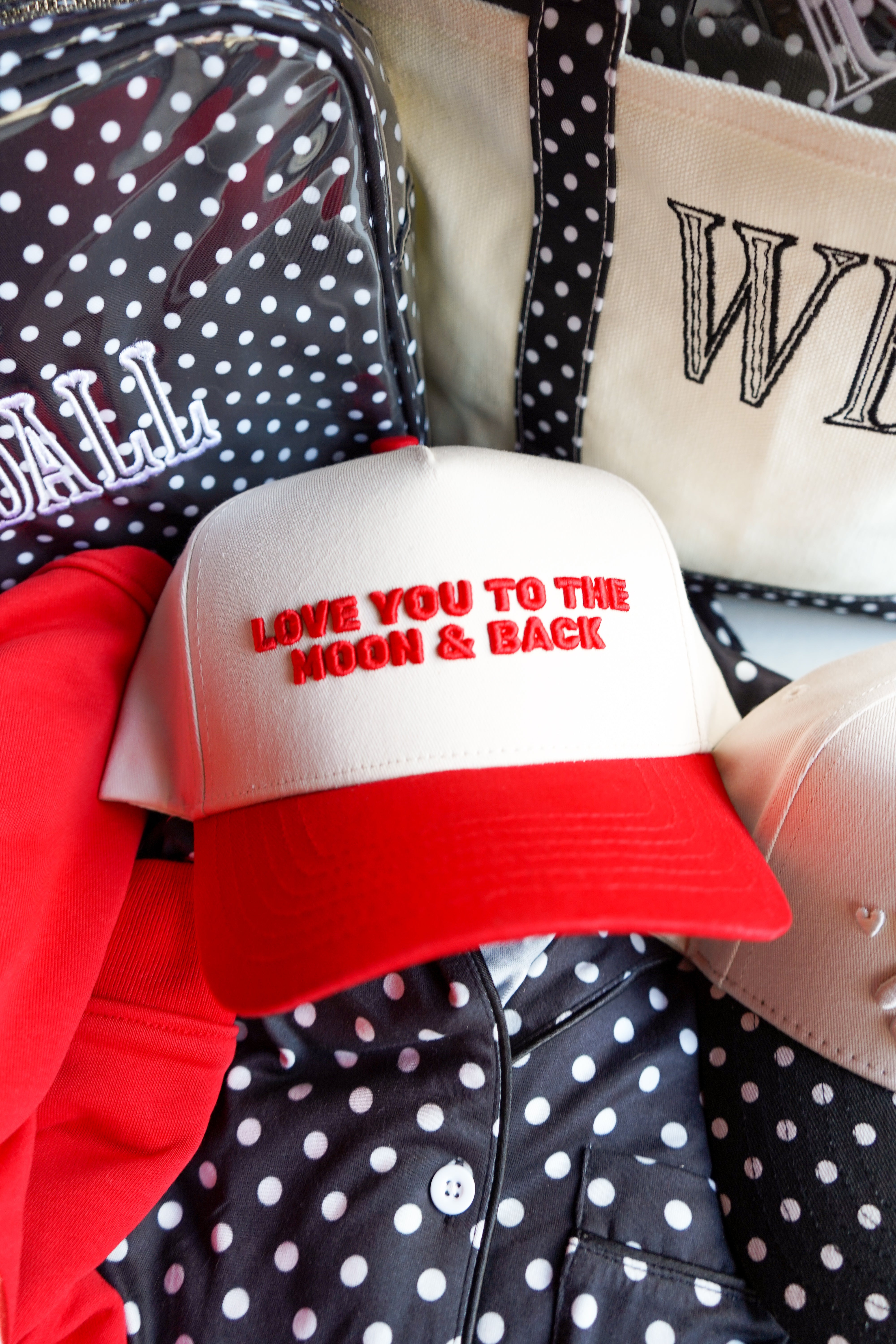 Love you to the Moon - Red Vintage Trucker Hat - Bexa Boutique