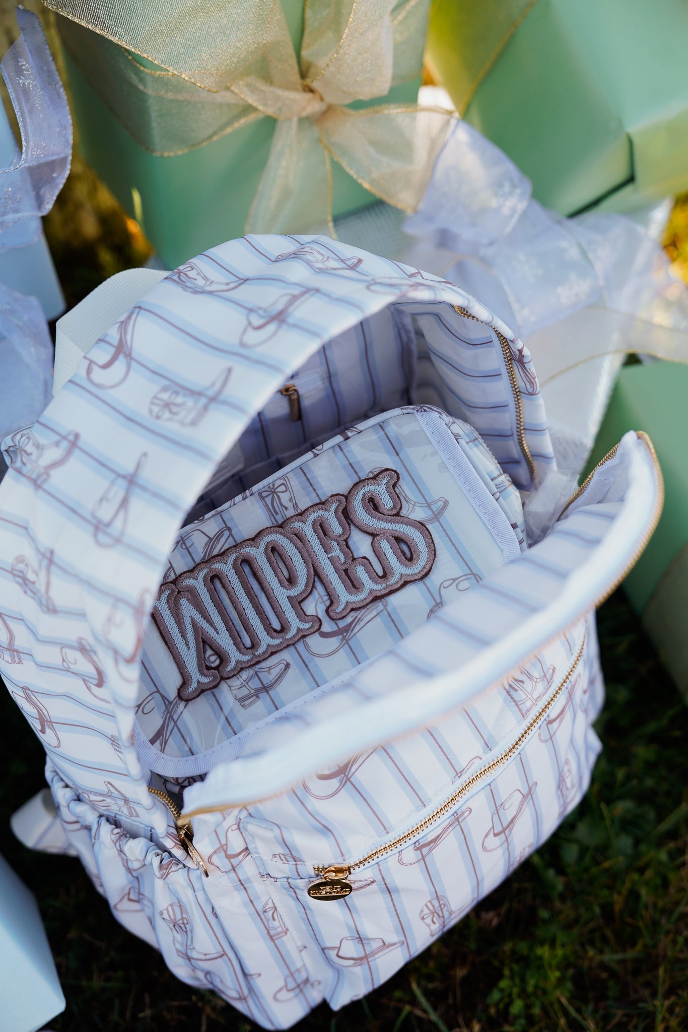 Wipes Pouch - Western Blues Clear Coat Bag - Bexa Boutique