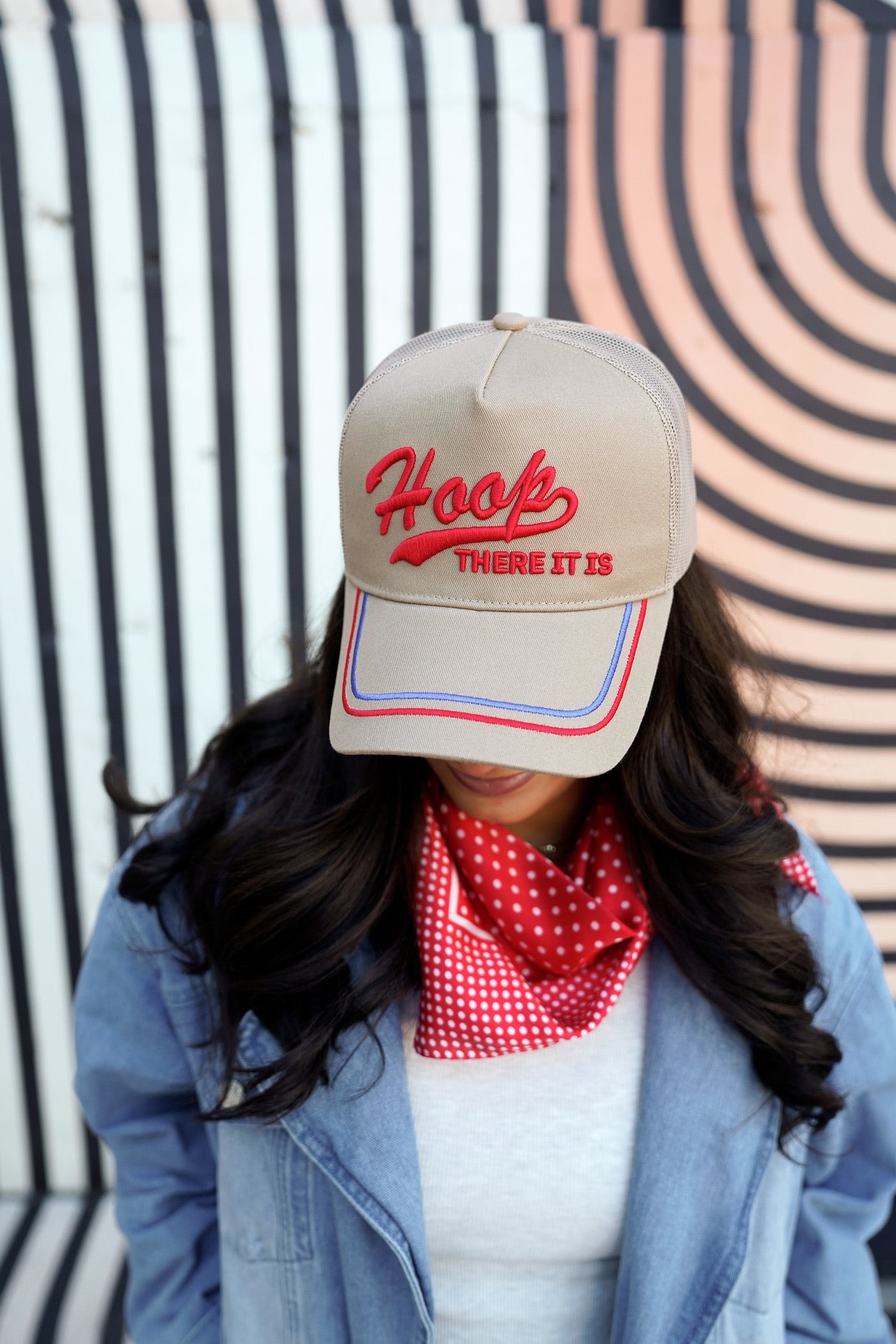 Hoop there it is - Tan Vintage Trucker Hat - Bexa Boutique