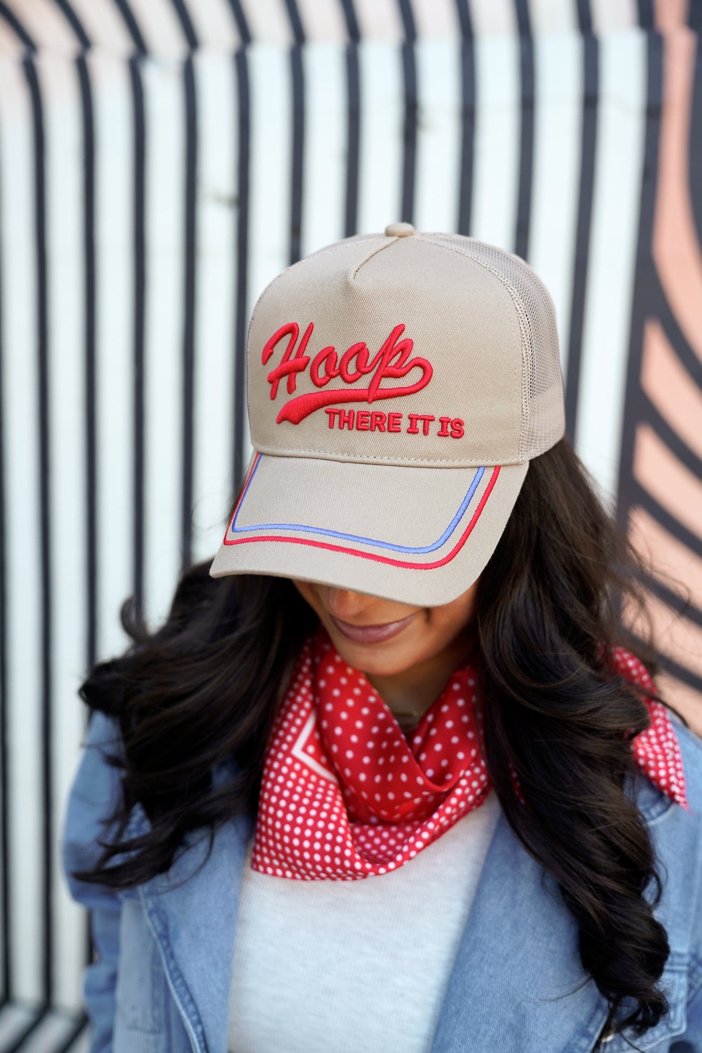 Hoop there it is - Tan Vintage Trucker Hat - Bexa Boutique