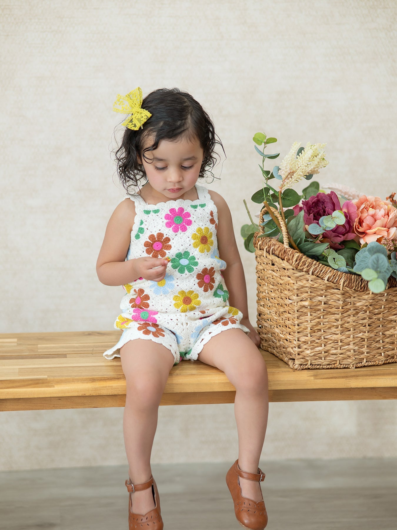 Summer Crochet Floral Girl Set - Bexa Boutique