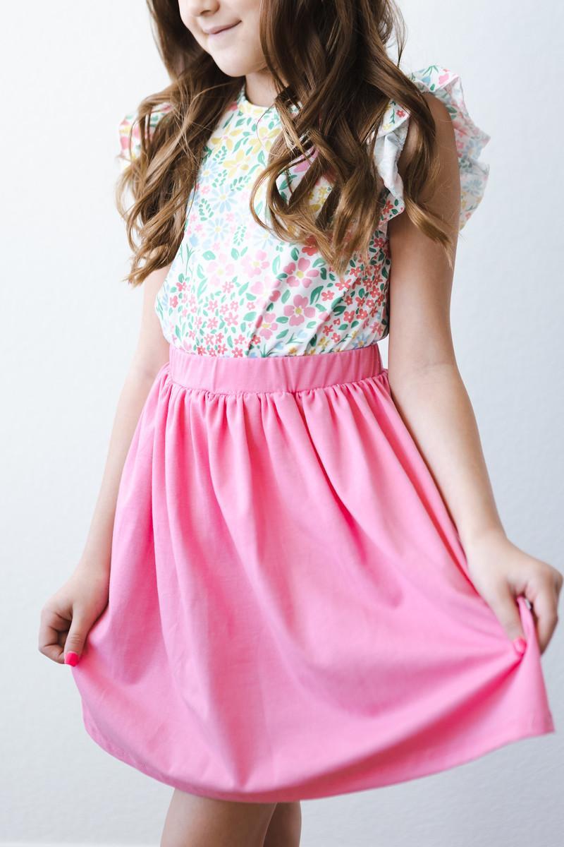 Daffodils S/S Ruffle Tee - Bexa Boutique