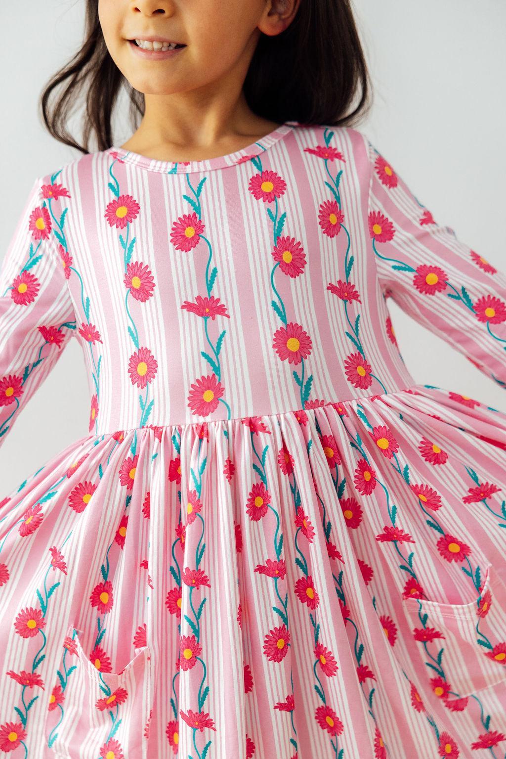 Daisy Chain 3/4 Sleeve Pocket Twirl Dress - Bexa Boutique
