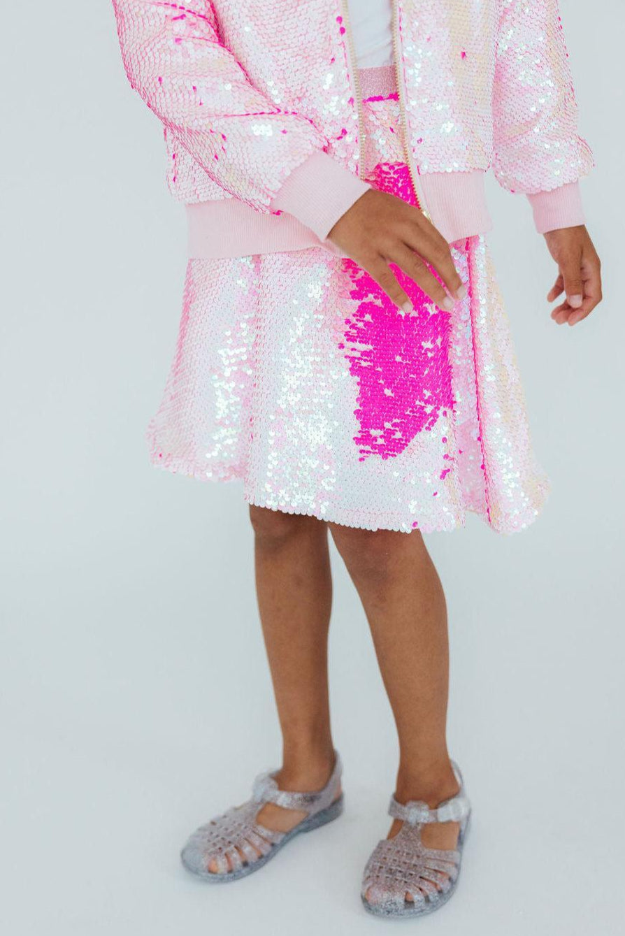 Diva Pink Flip Sequin Twirl Skort - Bexa Boutique