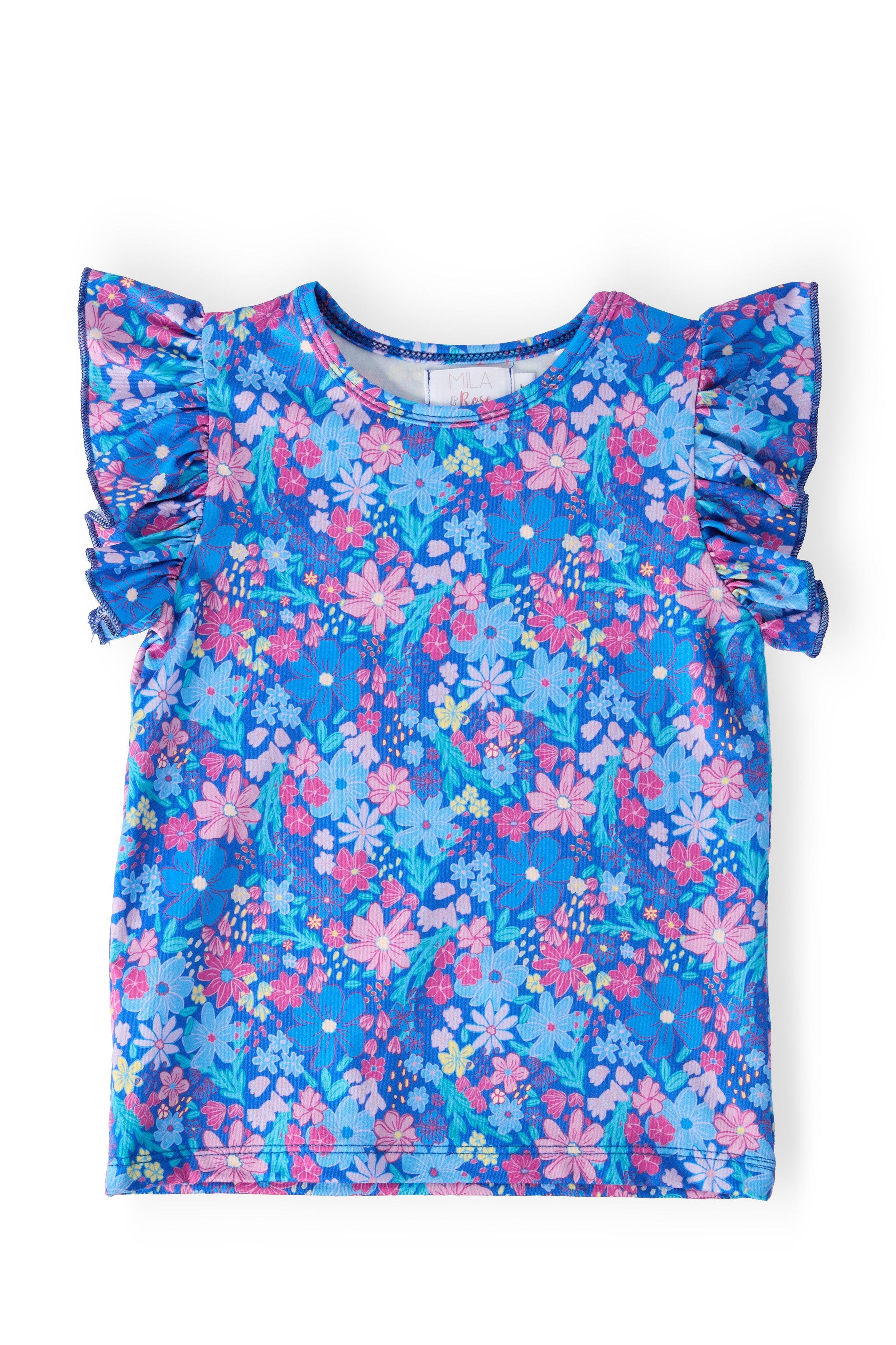 Dreaming Daisies S/S Ruffle Tee - Bexa Boutique