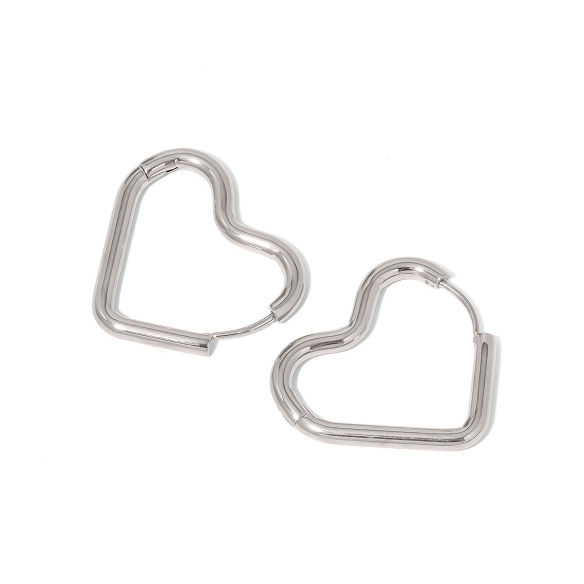 Love On My Mind Heart Hoop Earrings - WATERPROOF - Gold - Bexa Boutique