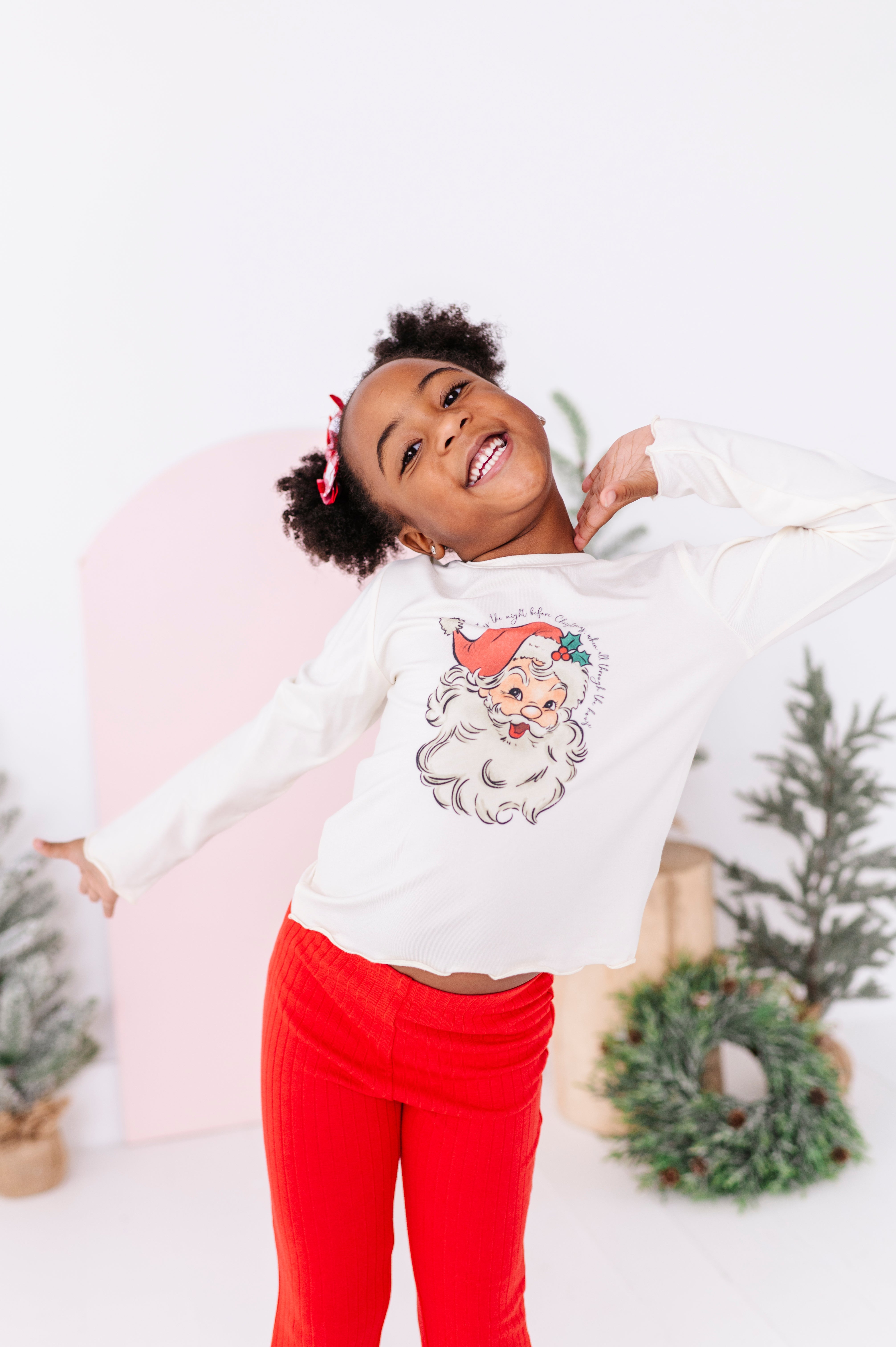 Jolly Santa Top| Bamboo Long Sleeve