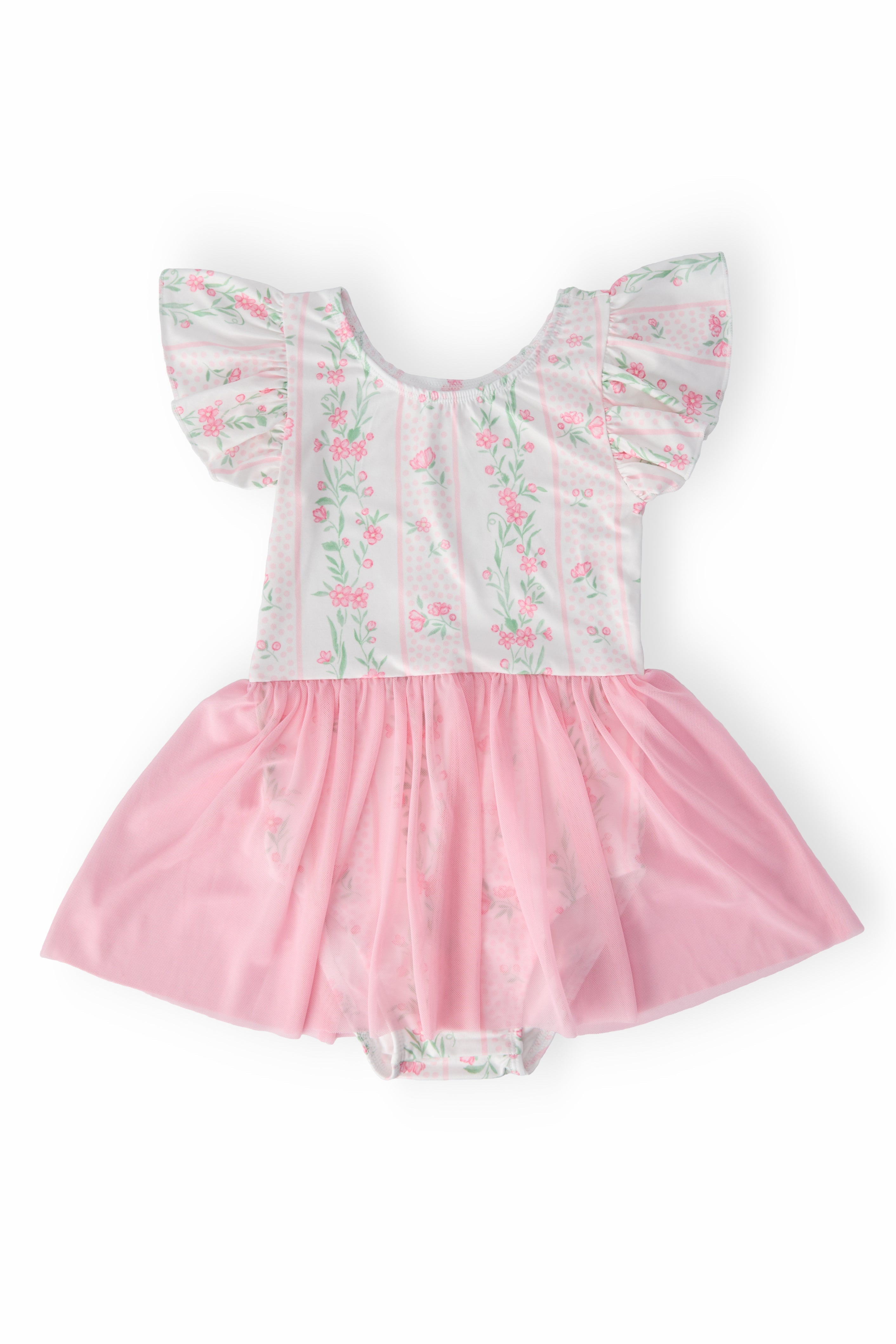 Fancy Florals S/S Twirl Leotard - Bexa Boutique
