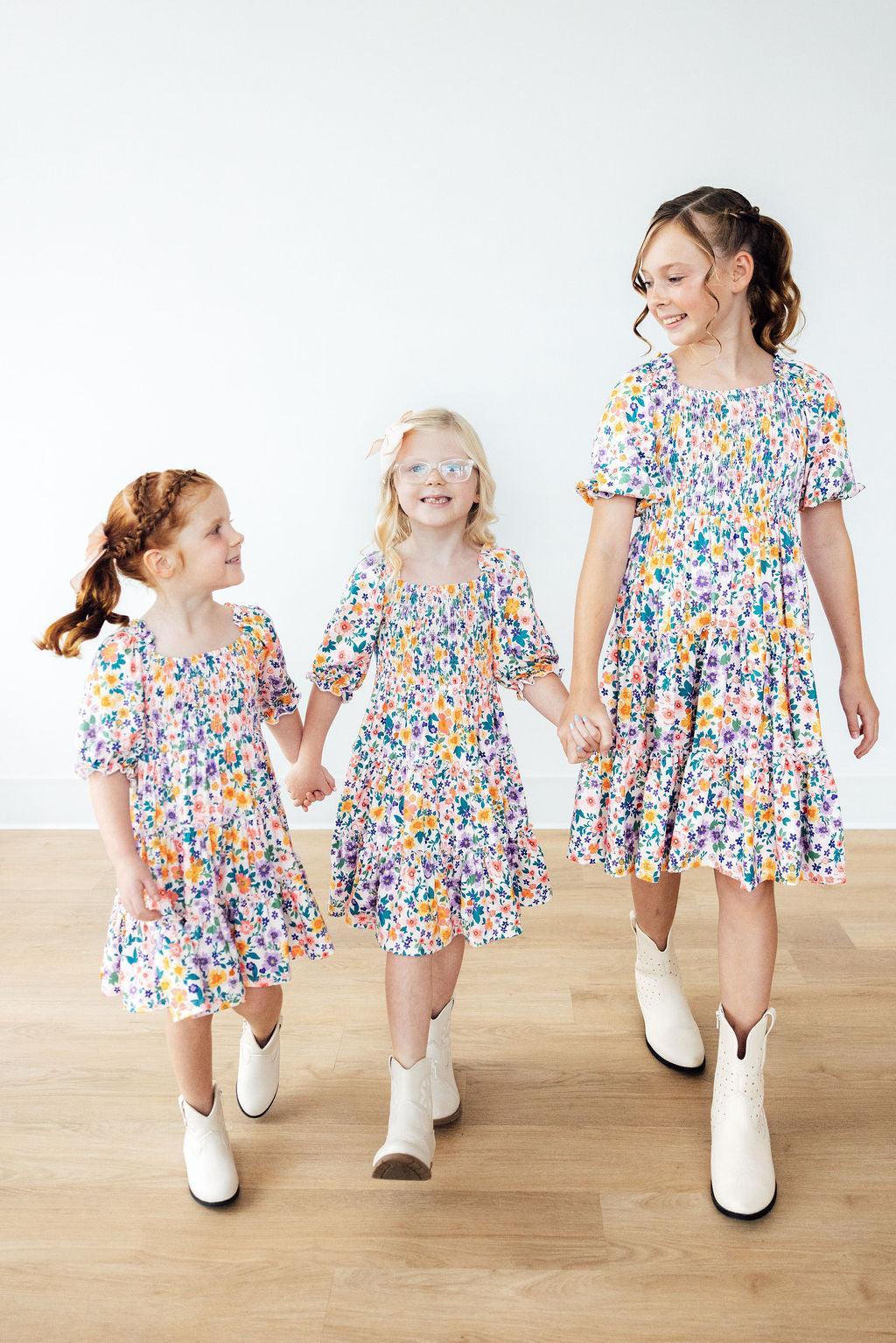 Garden Groove Smocked Ruffle Dress - Bexa Boutique