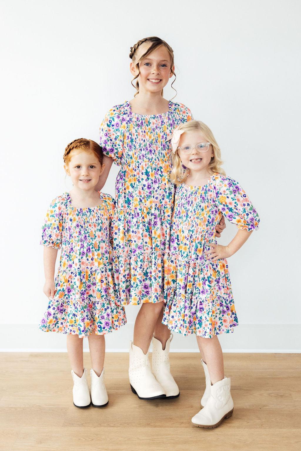 Garden Groove Smocked Ruffle Dress - Bexa Boutique