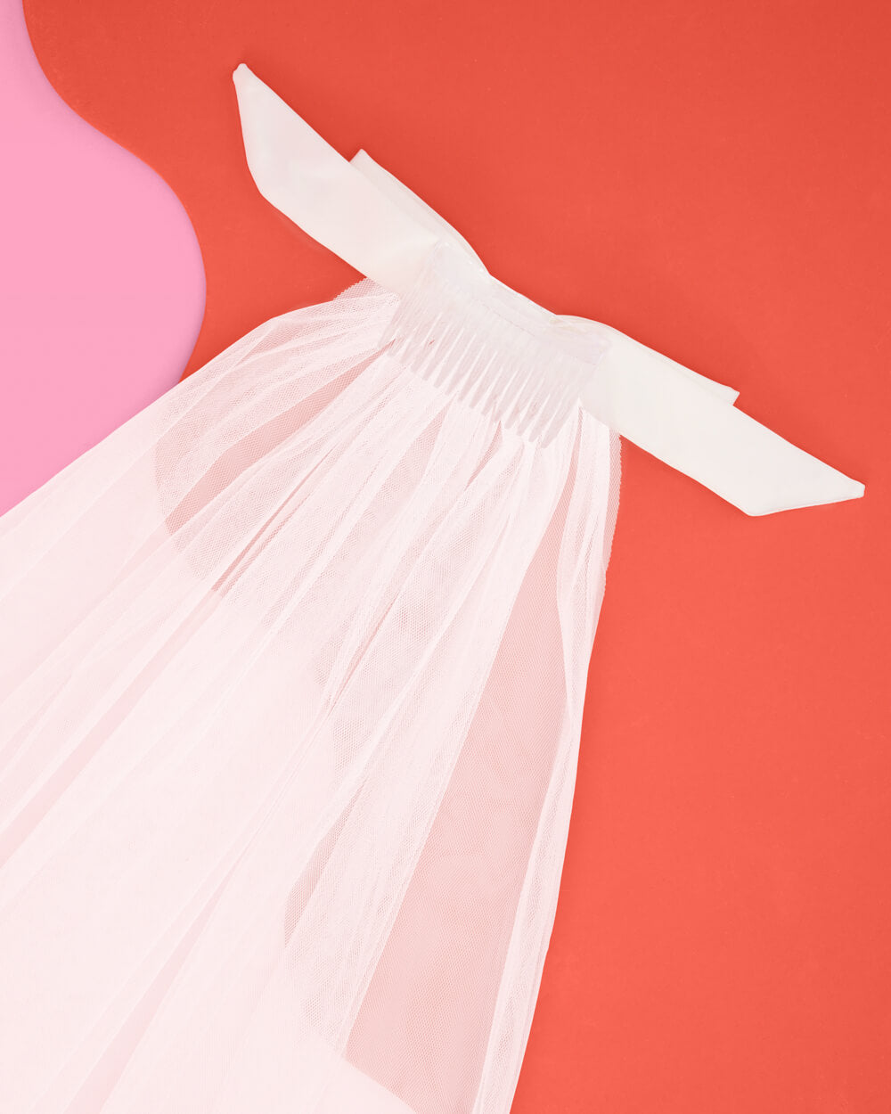 Bridal Bow Veil - satin bow veil - Bexa Boutique