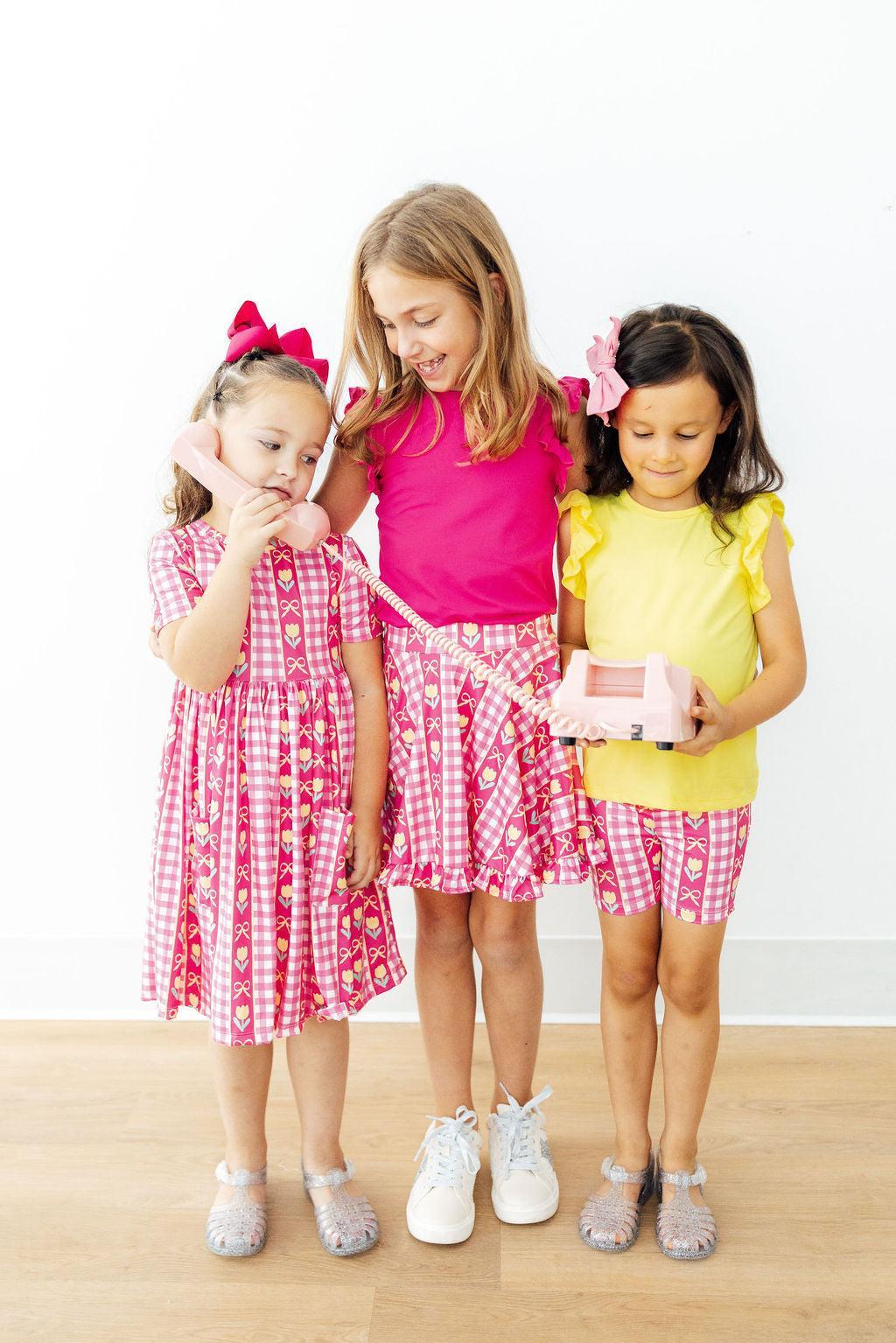 I Love You Tulip Much S/S Pocket Twirl Dress - Bexa Boutique