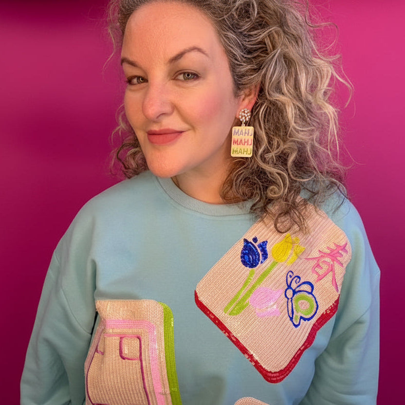 Mahjong Earrings - MAHJ, MAHJ, MAHJ - Bexa Boutique