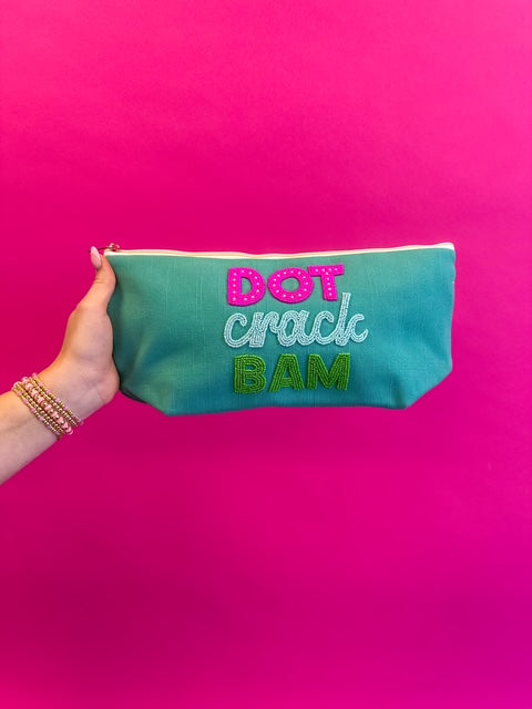 Dot, Crack, Bam Mahjong Tile Bag - Blue - Bexa Boutique