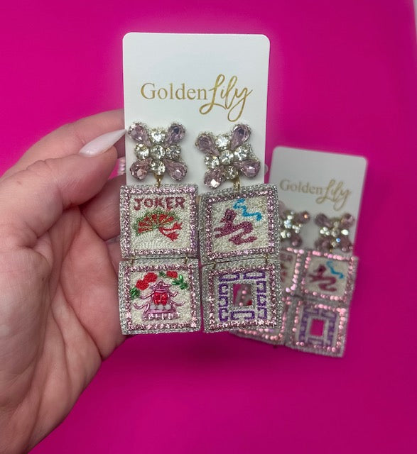 Mahjong Earrings - Bexa Boutique