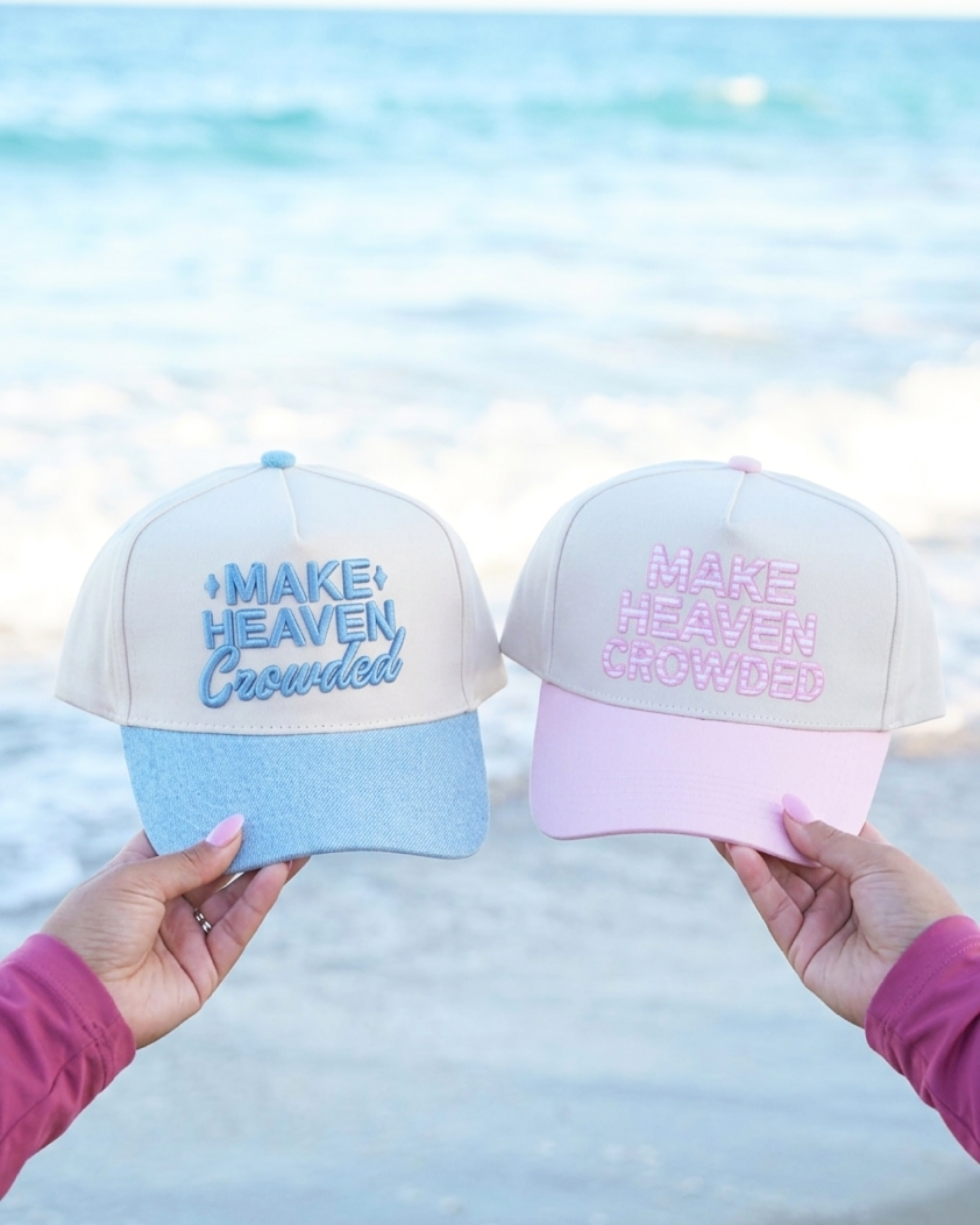 Make Heaven Crowded - Vintage Trucker Hat - Denim - Bexa Boutique