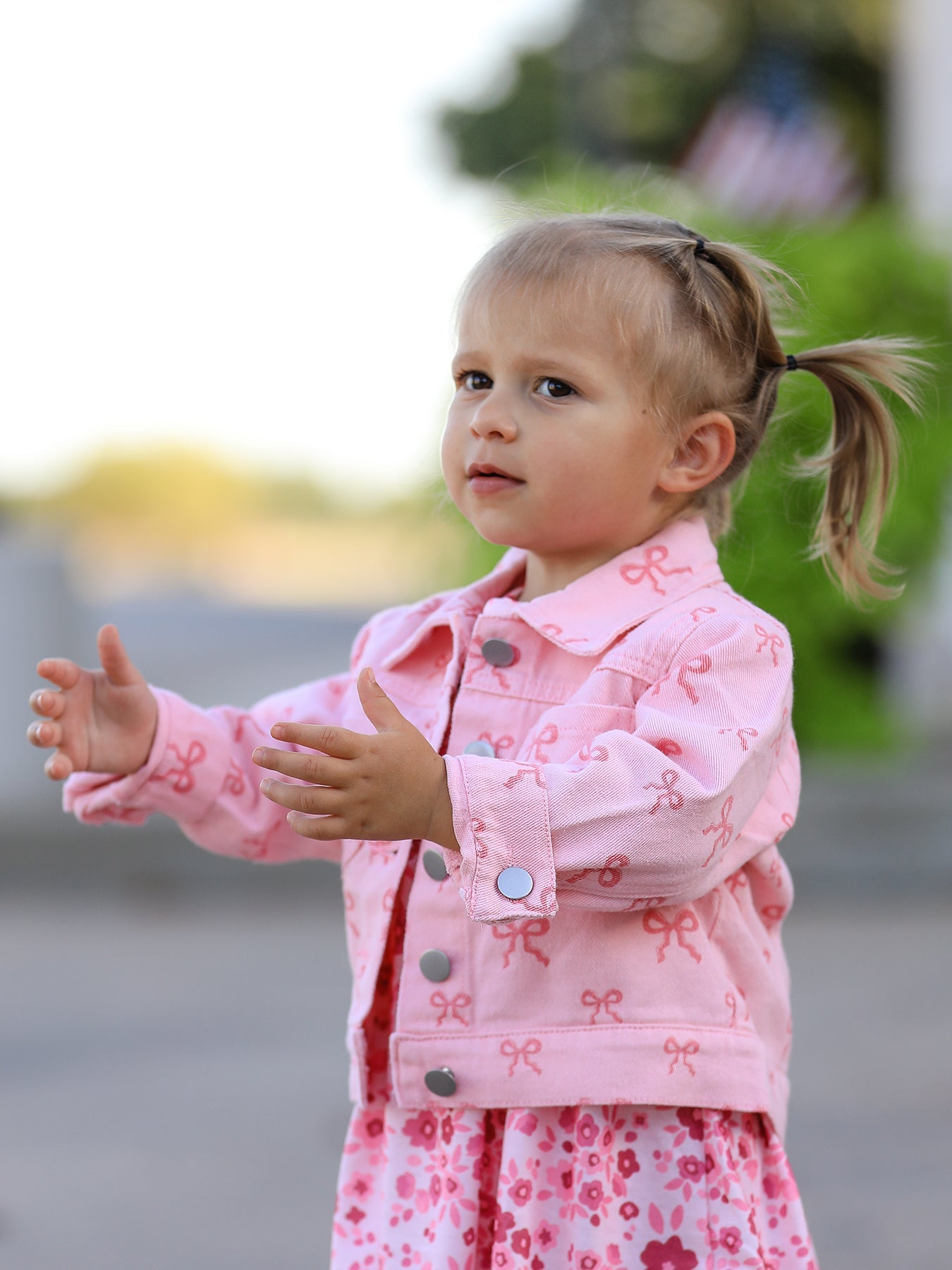 Pink Fall Girls Denim Jacket - Bexa Boutique