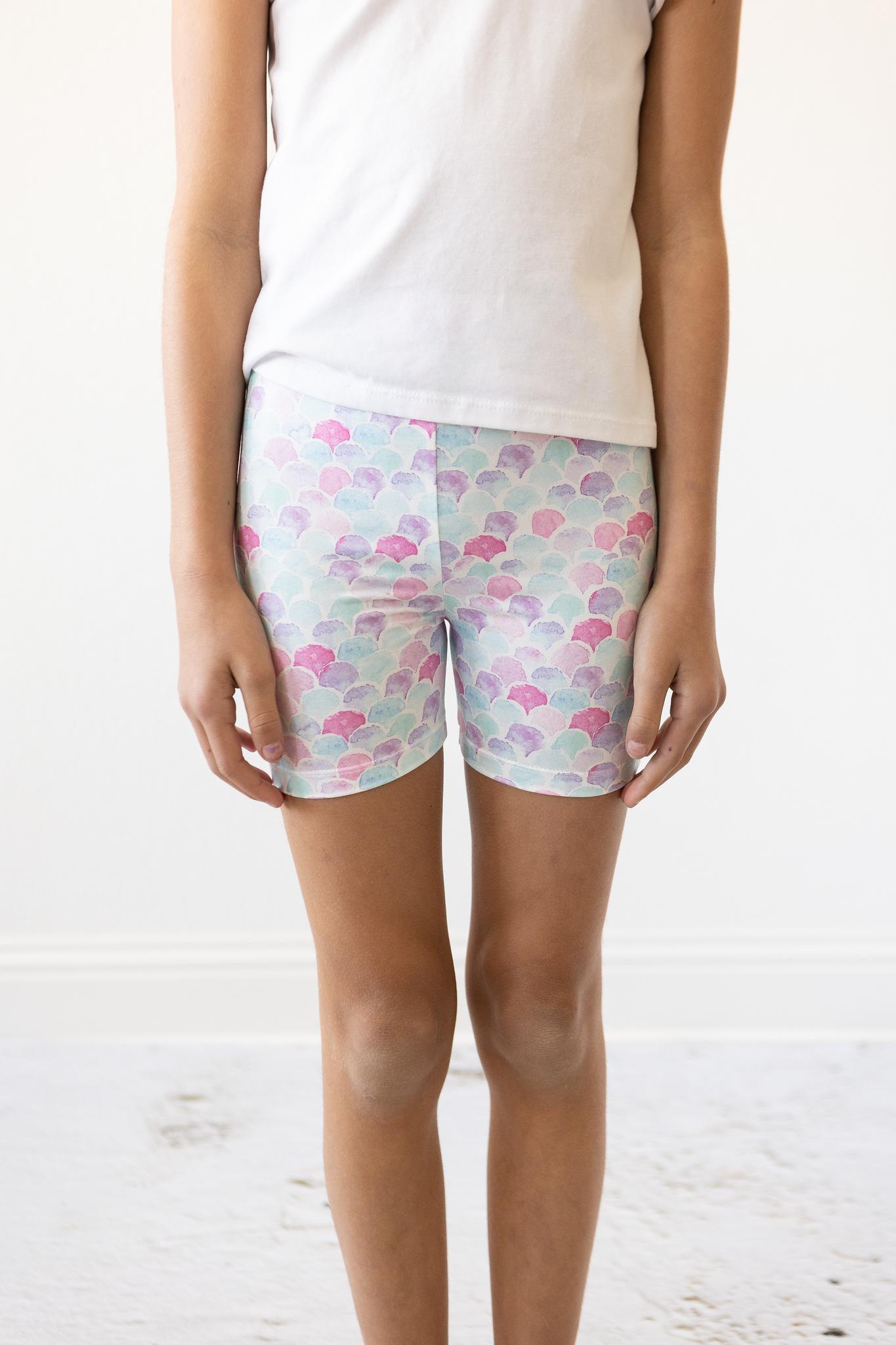 Mermaid Scales Twirl Shorts - Bexa Boutique
